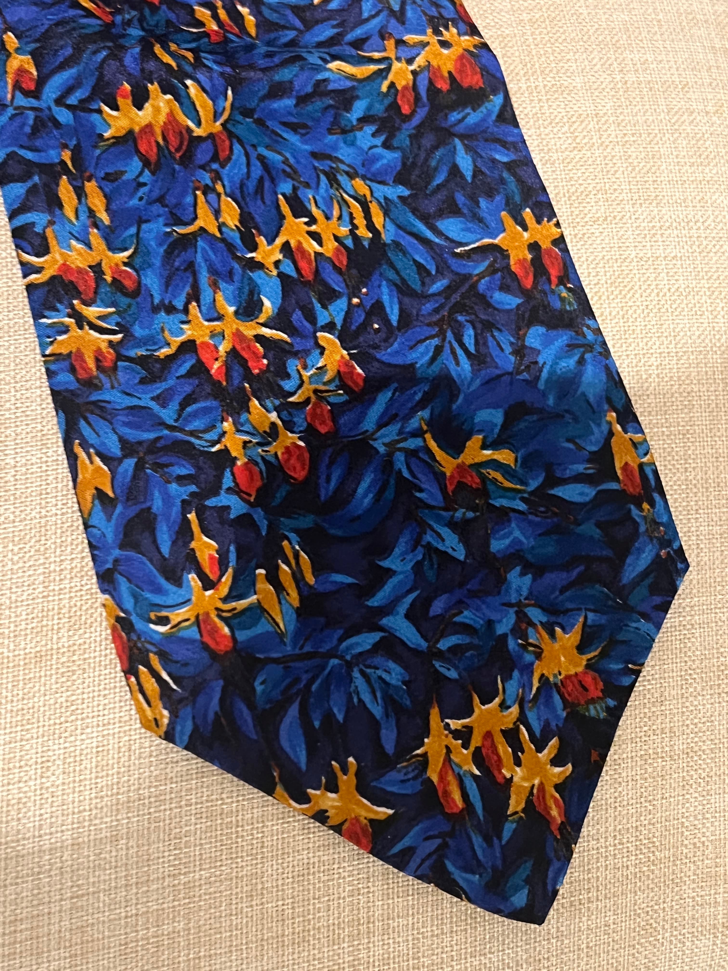 YSL Blue YSL tie AKC1538
