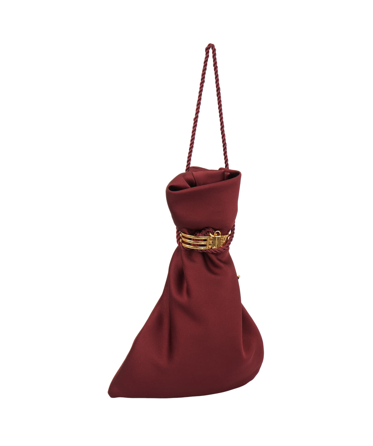 YSL Saint Laurent Satin Evening Clutch Bag with Gold-Tone Hardware ANL0123