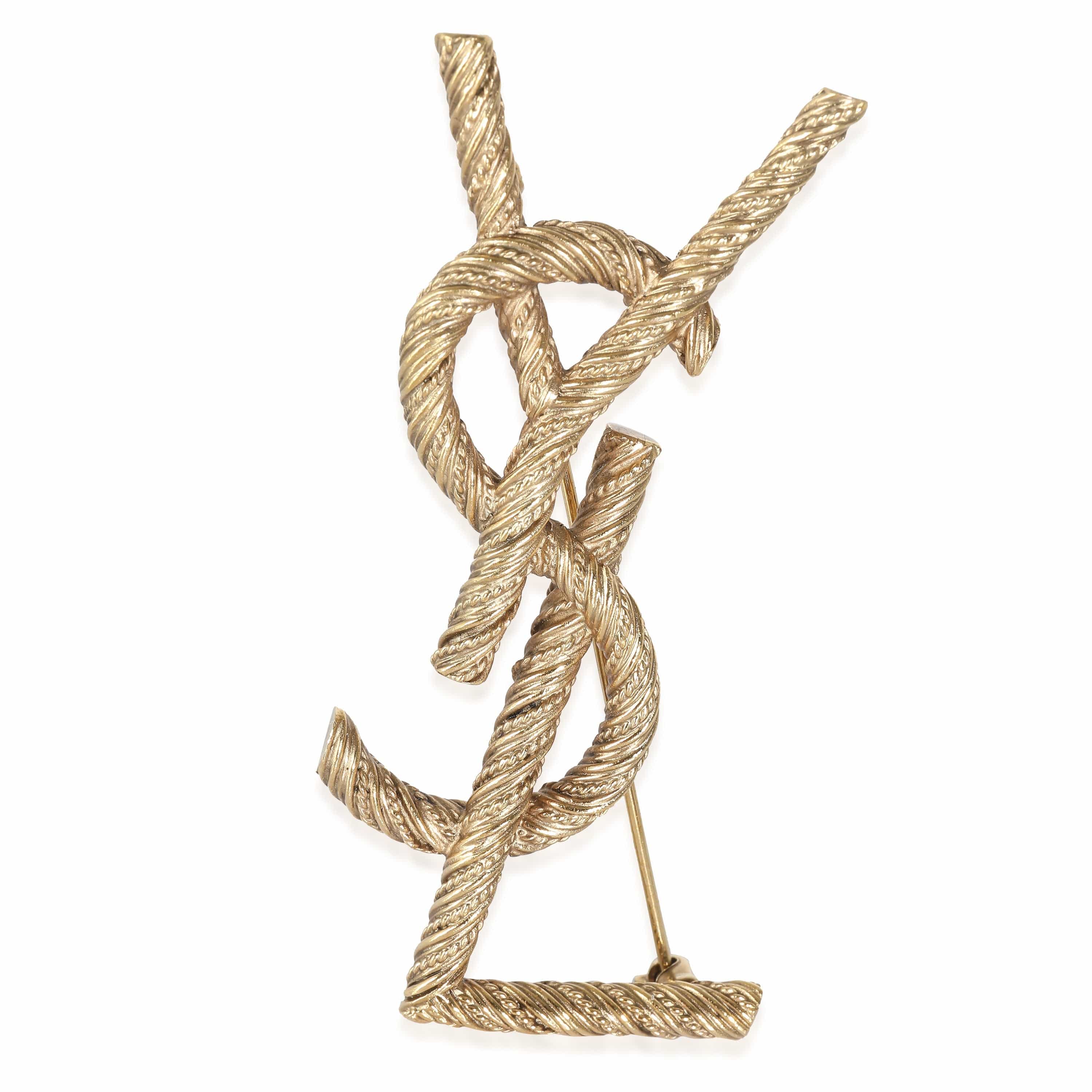 YSL Vintage Gold Tone Brooch