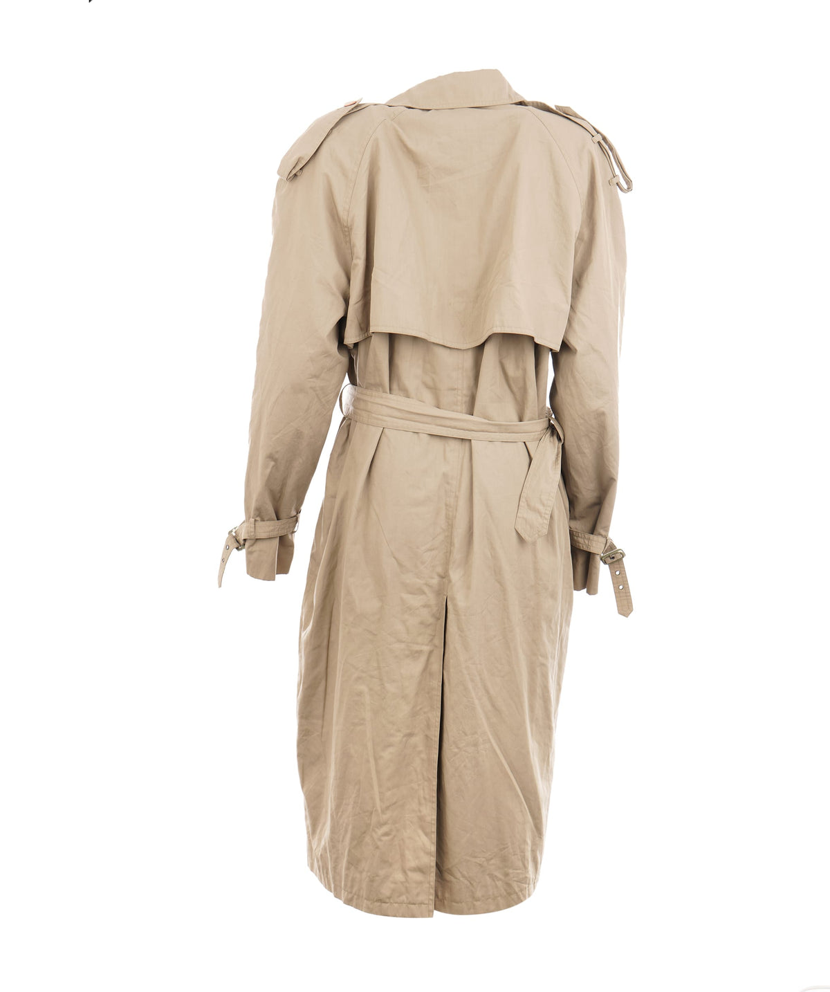 YSL Saint Laurent Large Double Breasted Khaki Trench Coat with Beige Buttons APL0022