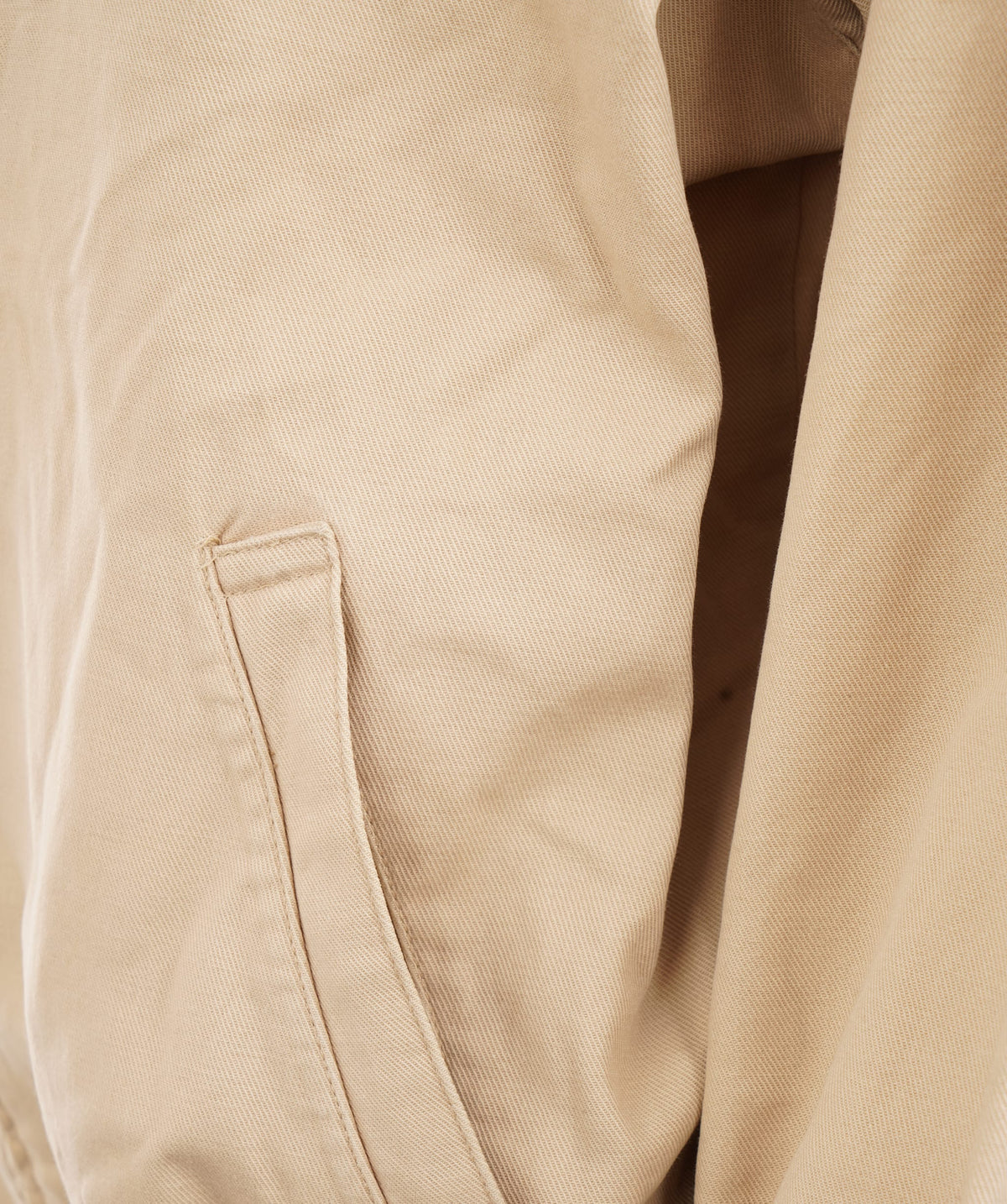 YSL Saint Laurent Medium Vintage Beige Harrington Jacket With A Blue YSL Logo APL0020