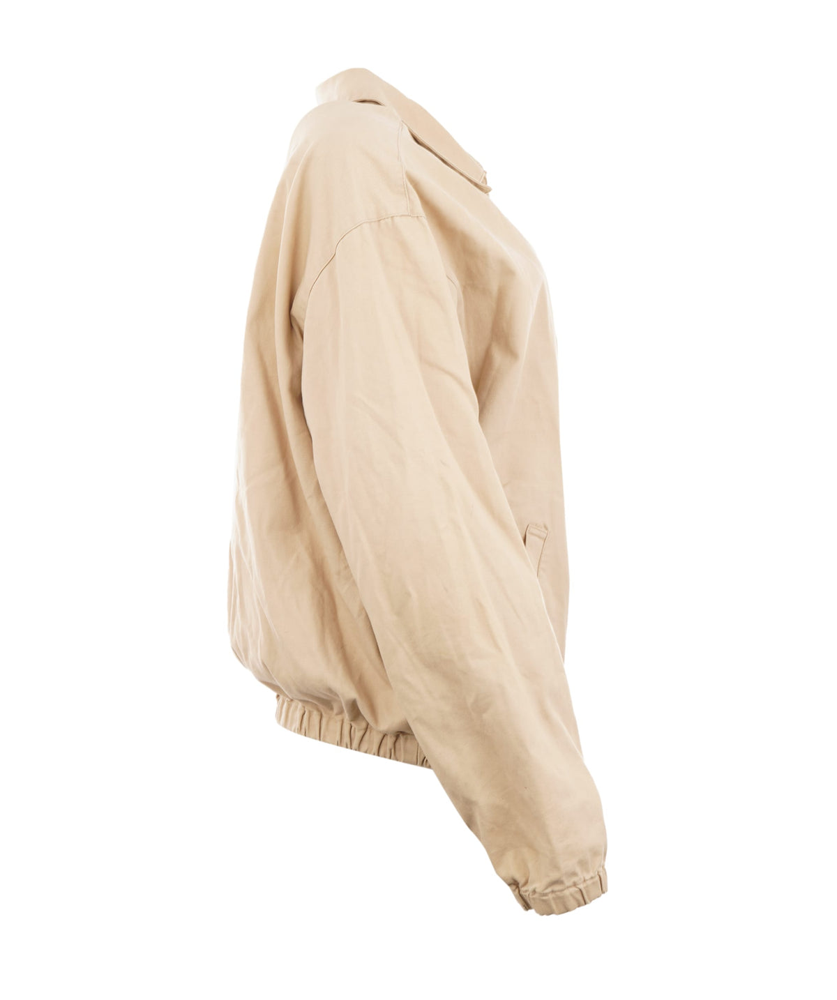 YSL Saint Laurent Medium Vintage Beige Harrington Jacket With A Blue YSL Logo APL0020