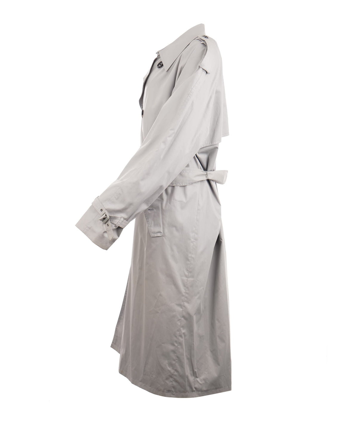 YSL YSL Large Vintage Grey Trench Coat - UK 14-16 APL0018