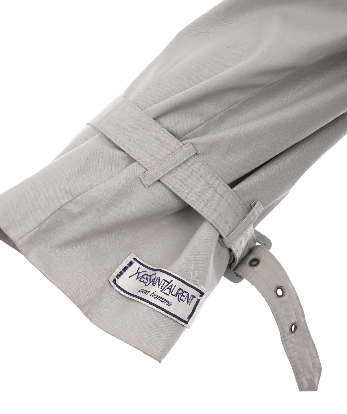 YSL YSL Large Vintage Grey Trench Coat - UK 14-16 APL0018