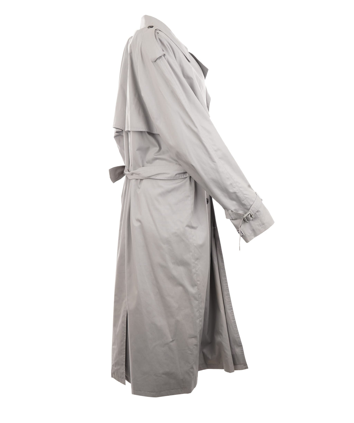 YSL YSL Large Vintage Grey Trench Coat - UK 14-16 APL0018
