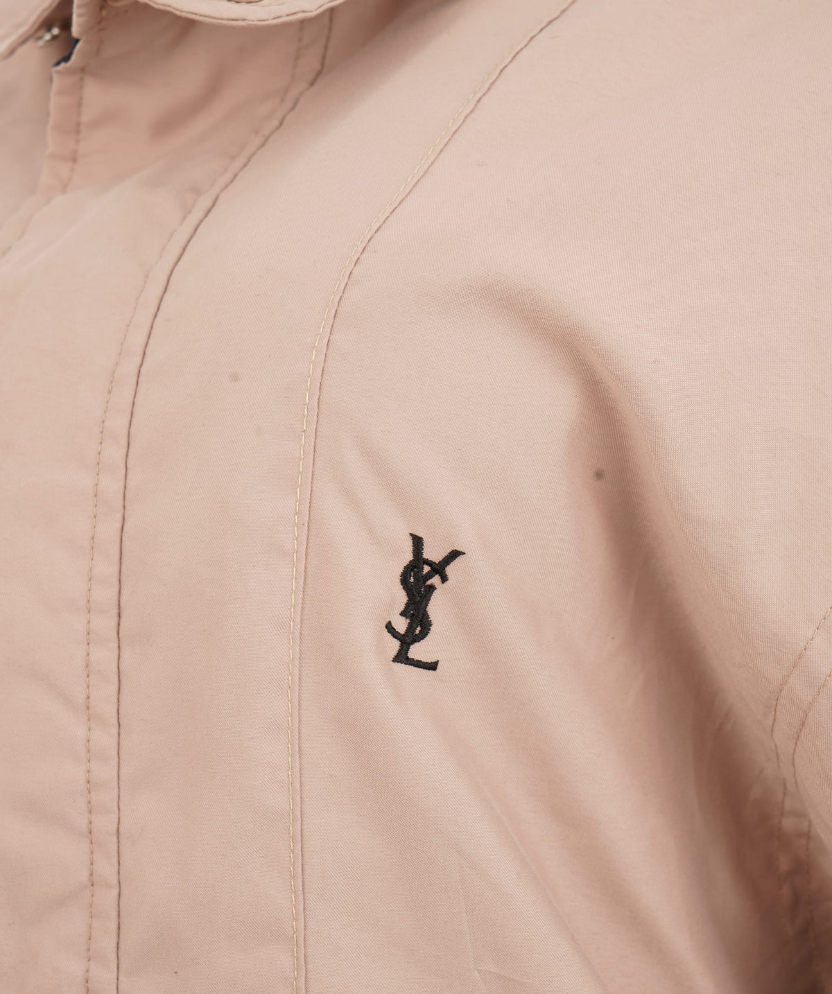 YSL YSL Vintage Windbreaker in Beige with Black YSL Logo APL0015