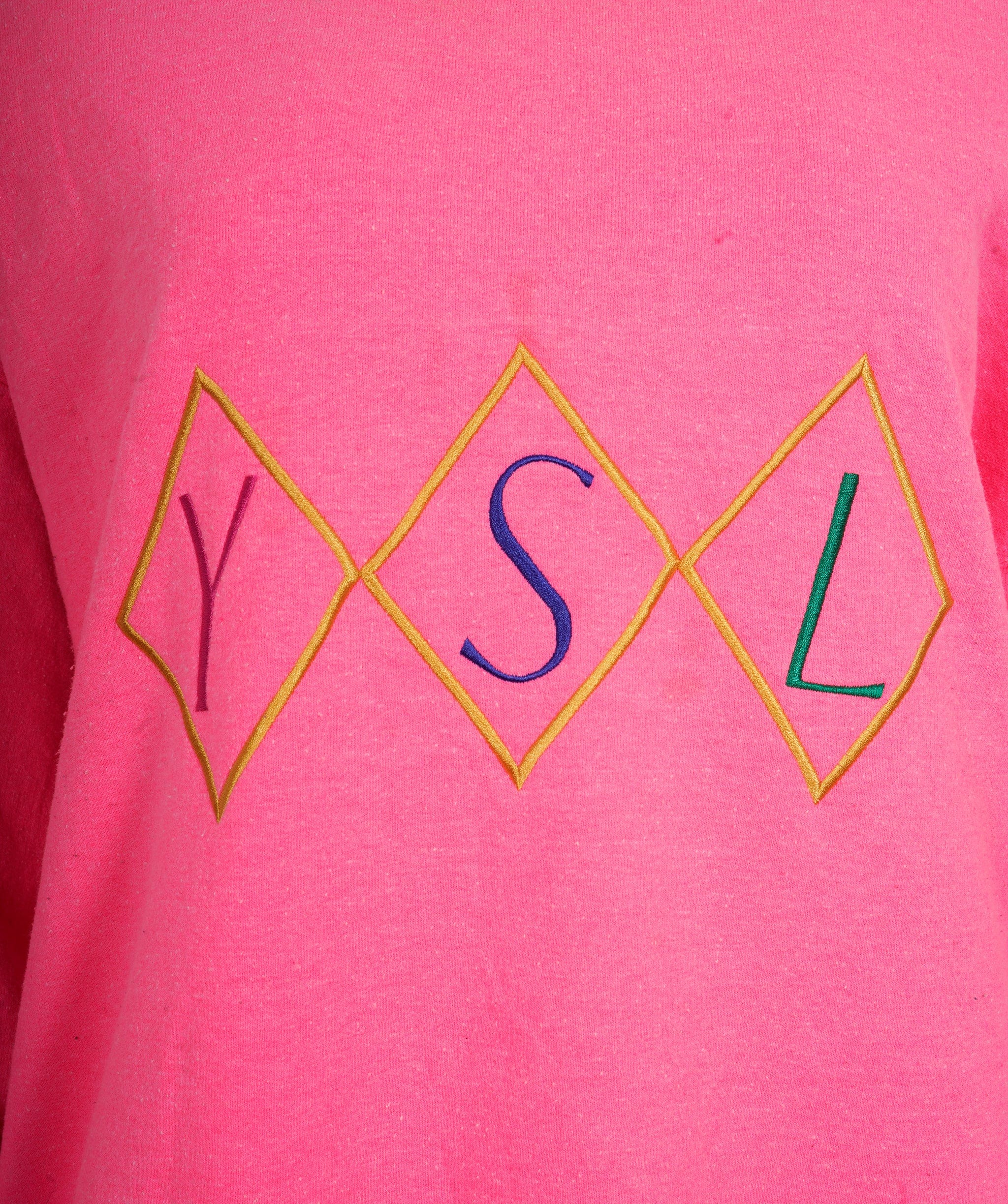 YSL YSL Sweatshirt Pink L "YSL diamonds" UKL1227