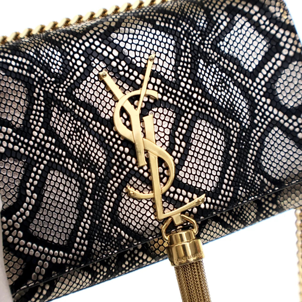 Saint Laurent (YSL) Small Embossed Python Kate Crossbody L-VEN6YR