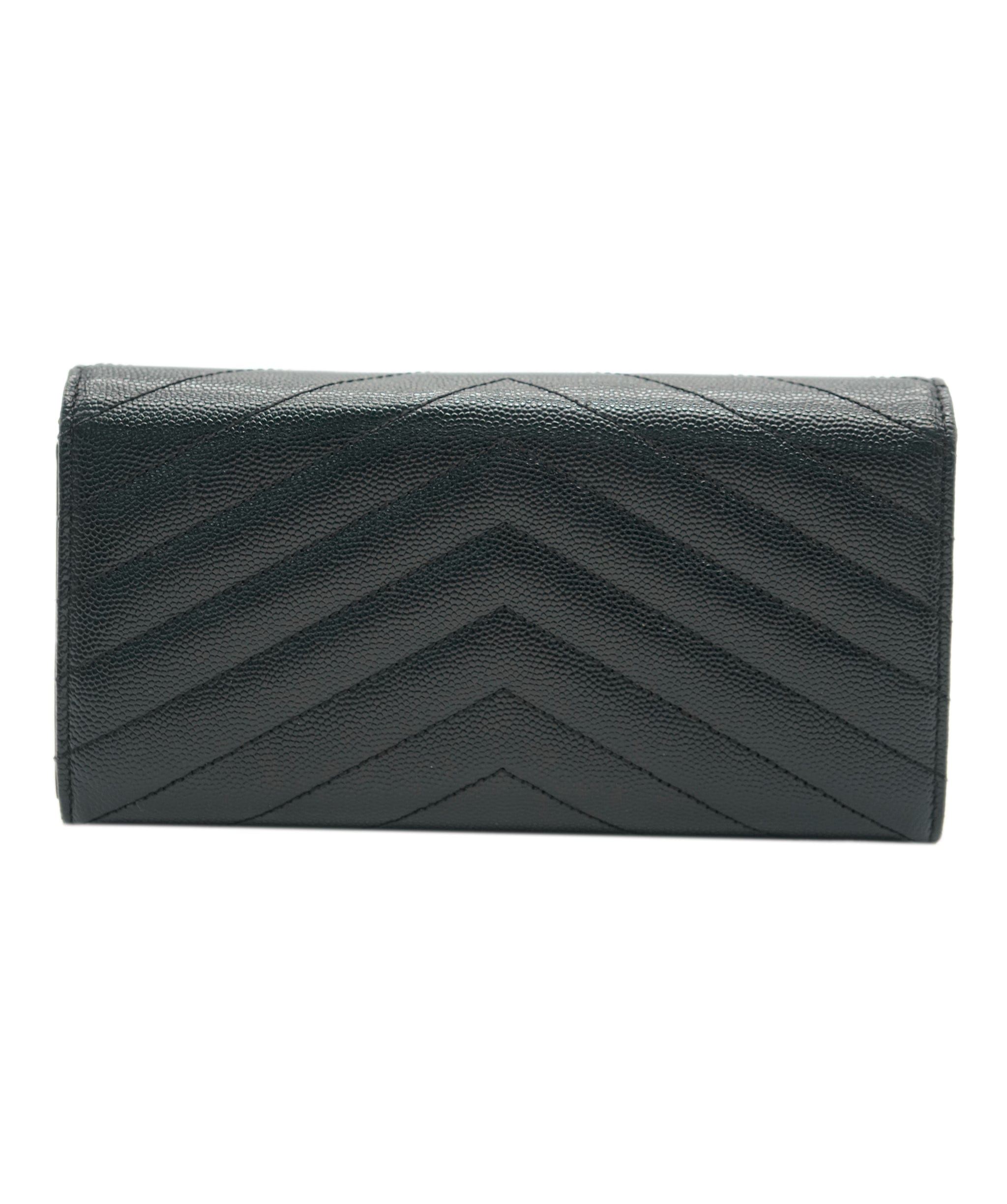 Yves Saint Laurent YSL Black Chevron Wallet  ALC1307