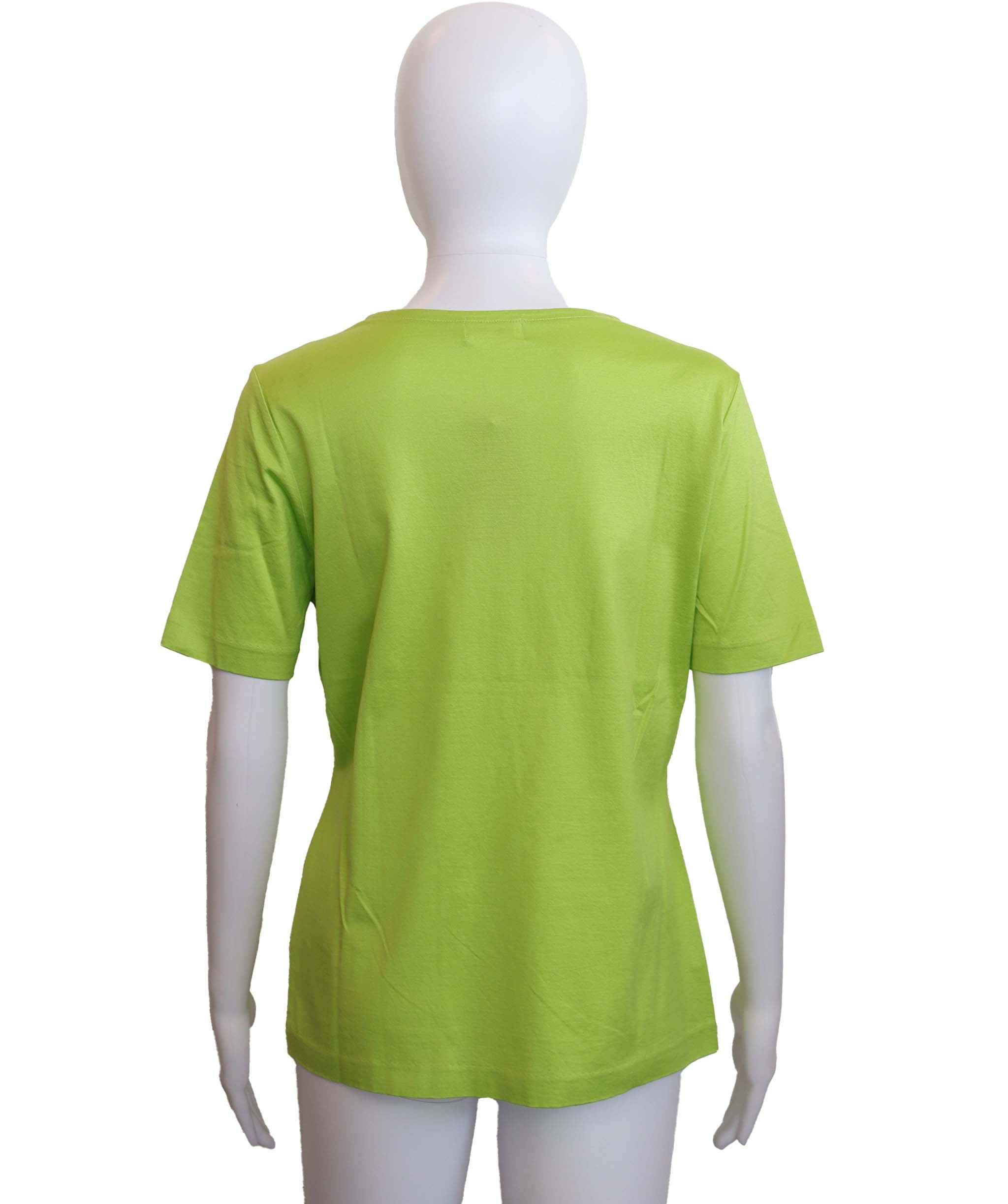 Yves Saint Laurent Yves Saint Laurent Cotton Green Short Sleeve Top Size L DXBS3635