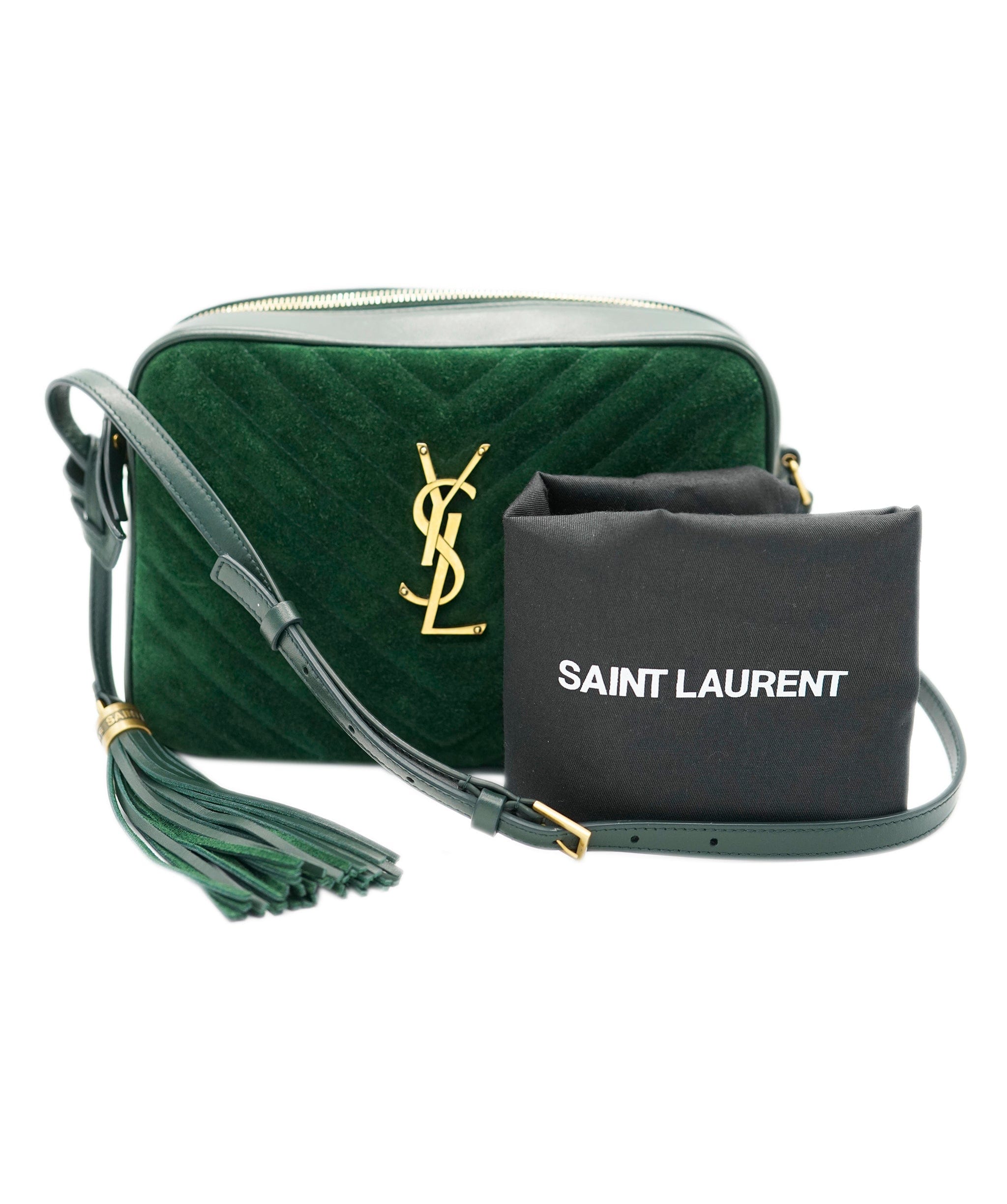 Yves Saint Laurent Saint Laurent Camera Bag Suede Green REC1711