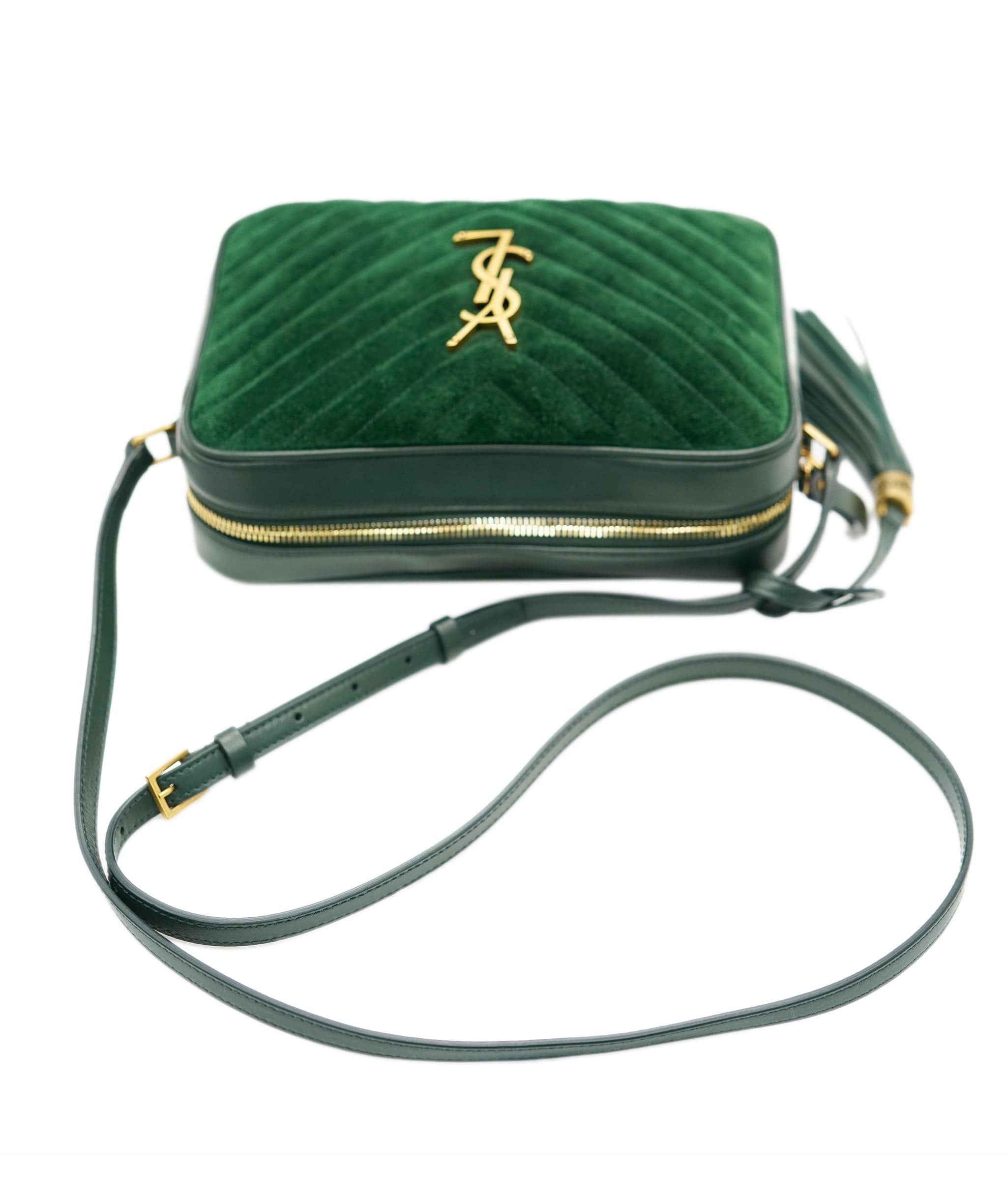 Shoulder Bag Ysl Camera Bag Green Saint Laurent Camera Bag Suede
