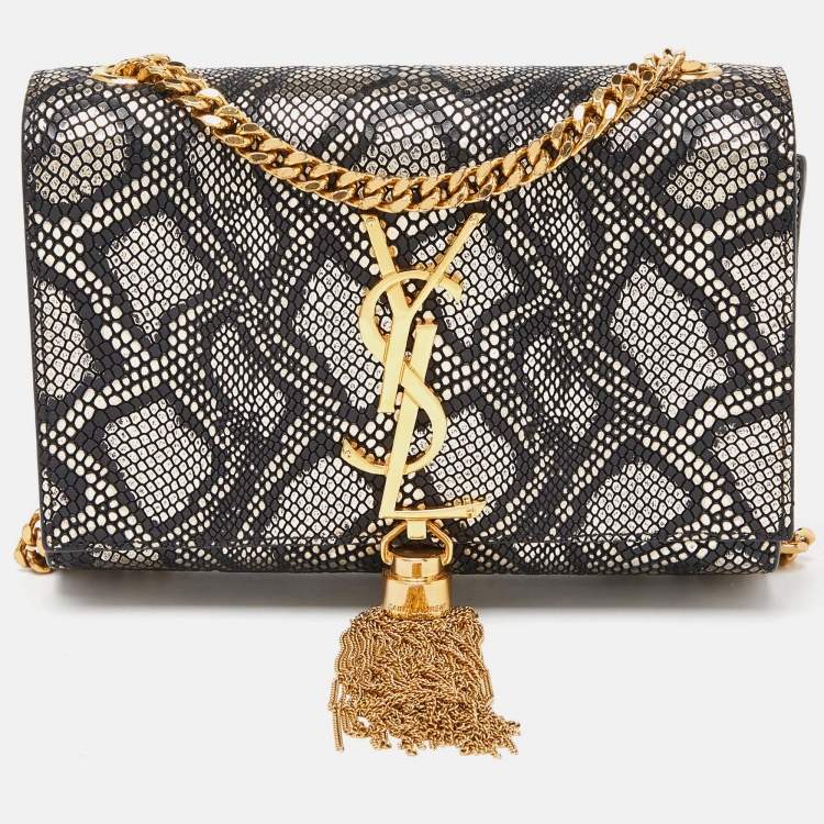 Yves Saint Laurent Saint Laurent Python Embossed Small Kate Wallet on Chain ASCLC2392