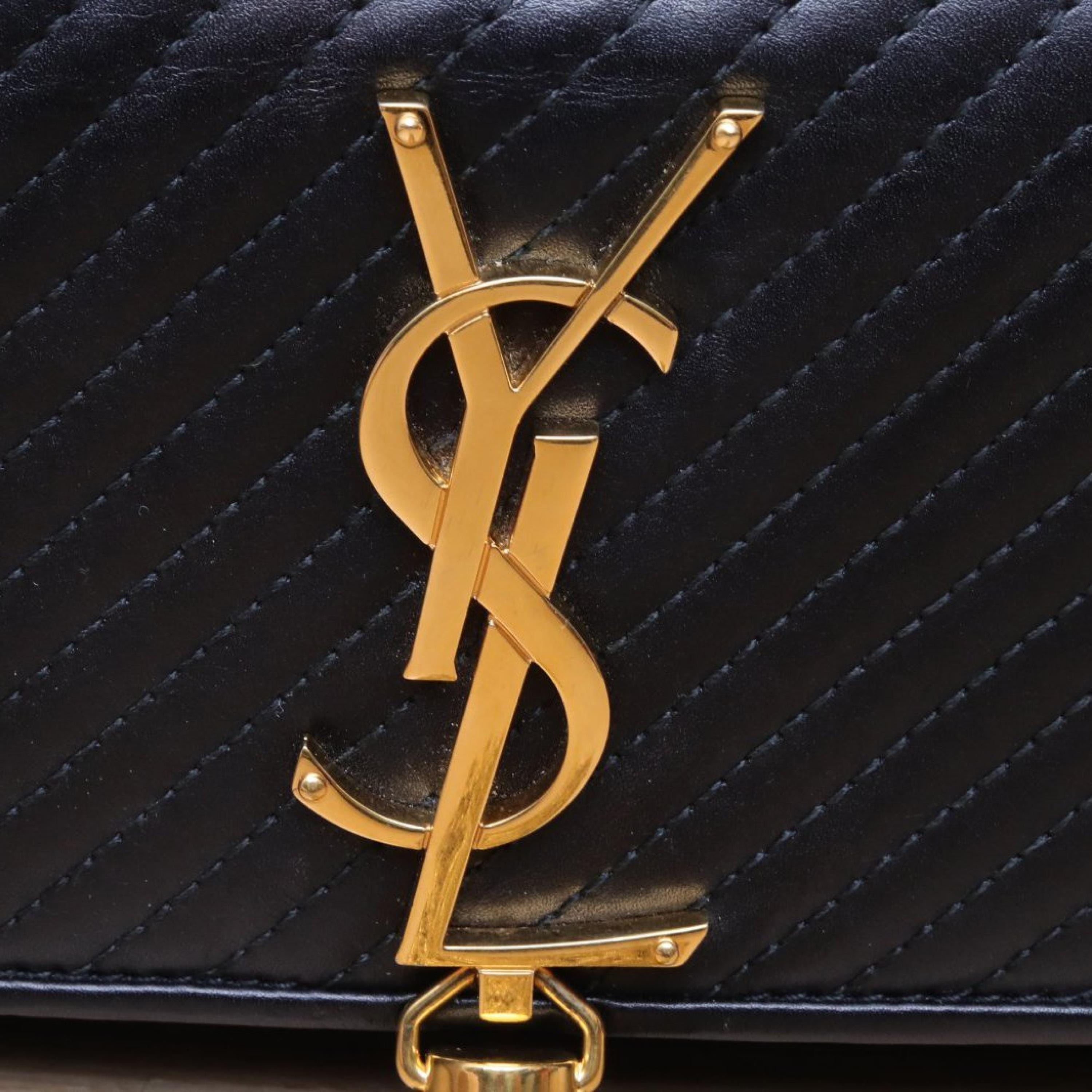 Yves Saint Laurent ""TIKTOK ORDER -MIGNONNE TIPA -TRACKING 1958474291"" Yves Saint Laurent KATE Mini 17 Tassel Black Leather C Gold BuckleNo accessories ALC3174