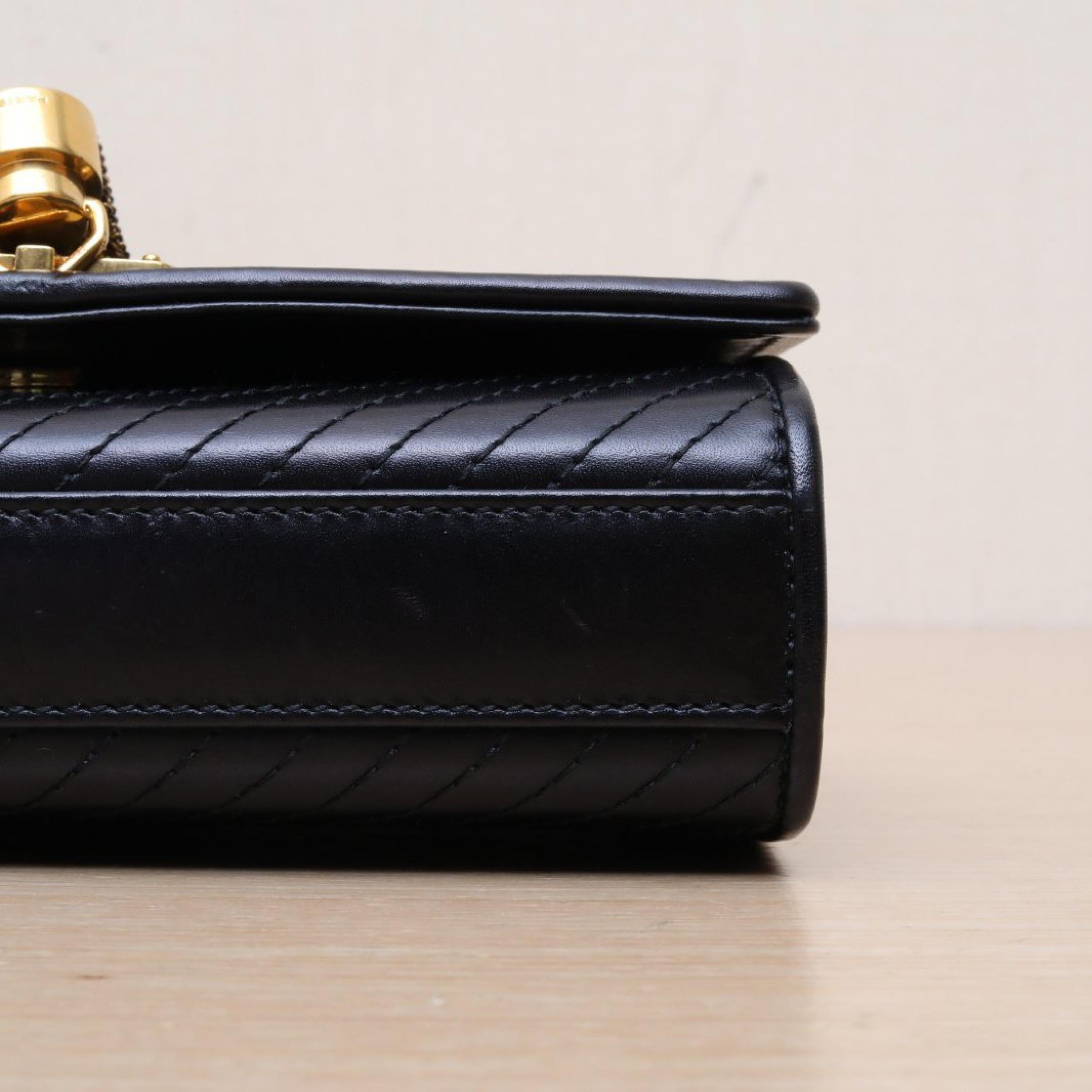 Yves Saint Laurent ""TIKTOK ORDER -MIGNONNE TIPA -TRACKING 1958474291"" Yves Saint Laurent KATE Mini 17 Tassel Black Leather C Gold BuckleNo accessories ALC3174