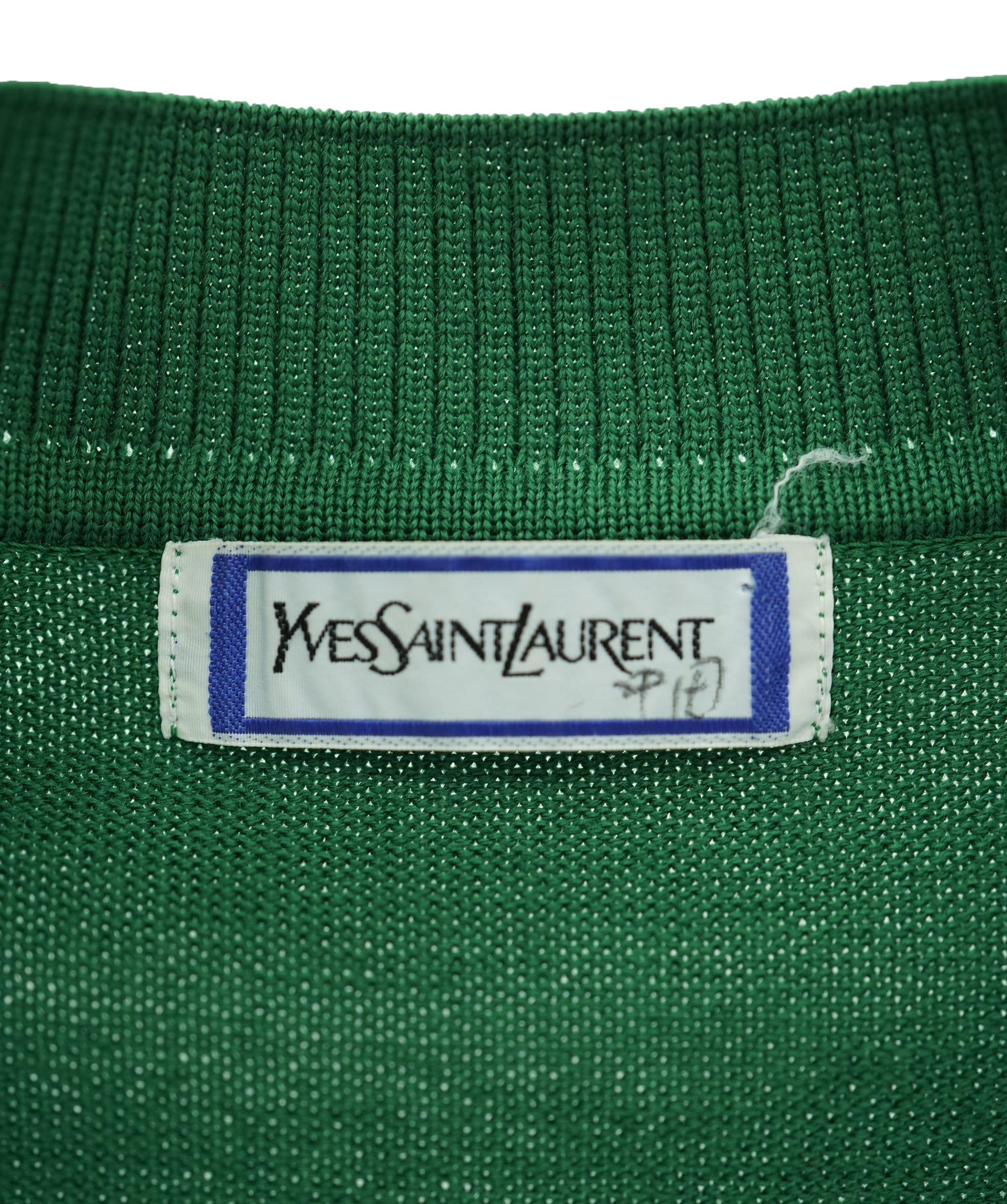 Yves Saint Laurent YSL green cardigan AKC0793