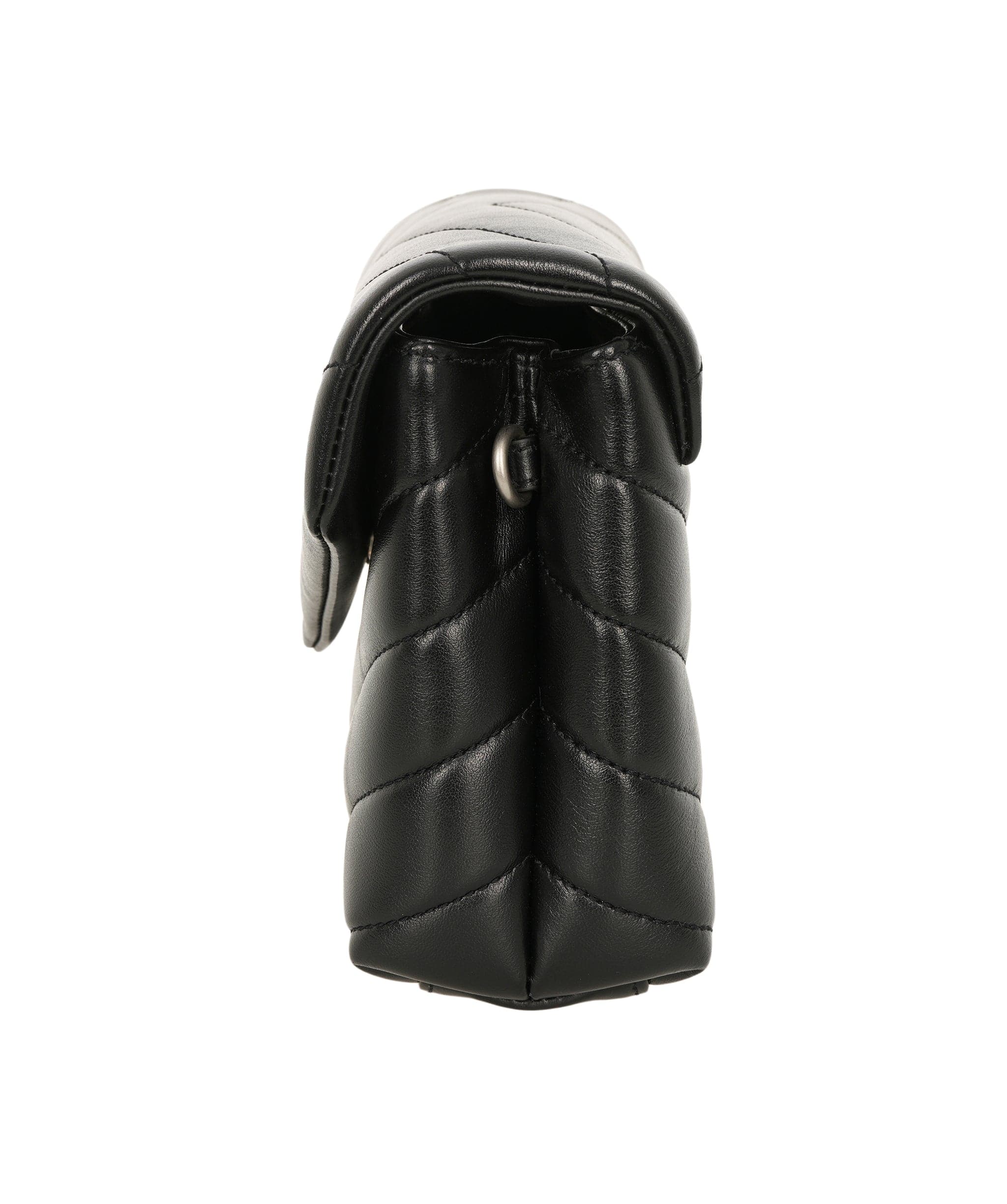 Yves Saint Laurent YSL Lou Lou Mini Chevron Bag With Silver Hardware ALC2293