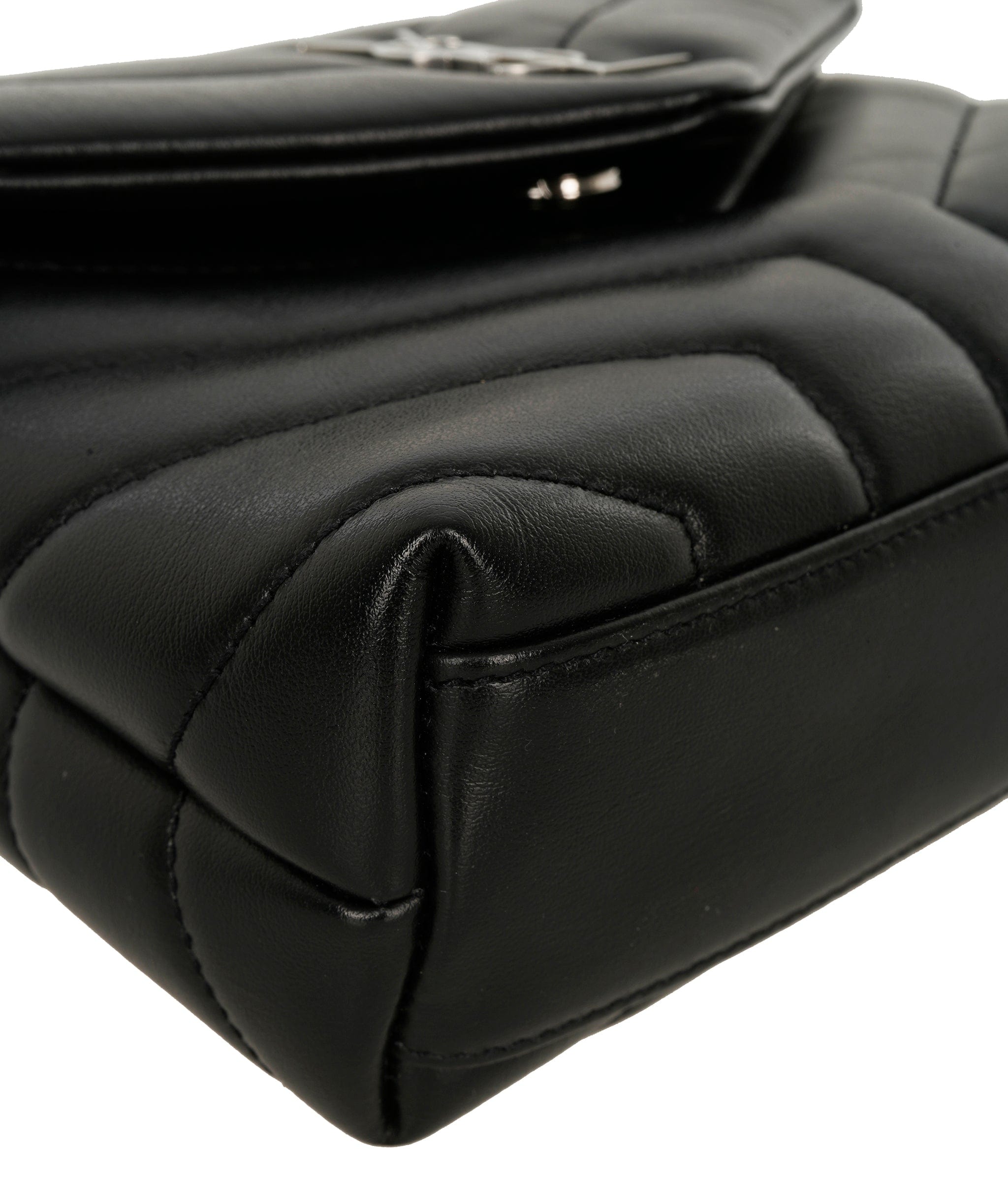 Yves Saint Laurent YSL Lou Lou Mini Chevron Bag With Silver Hardware ALC2293