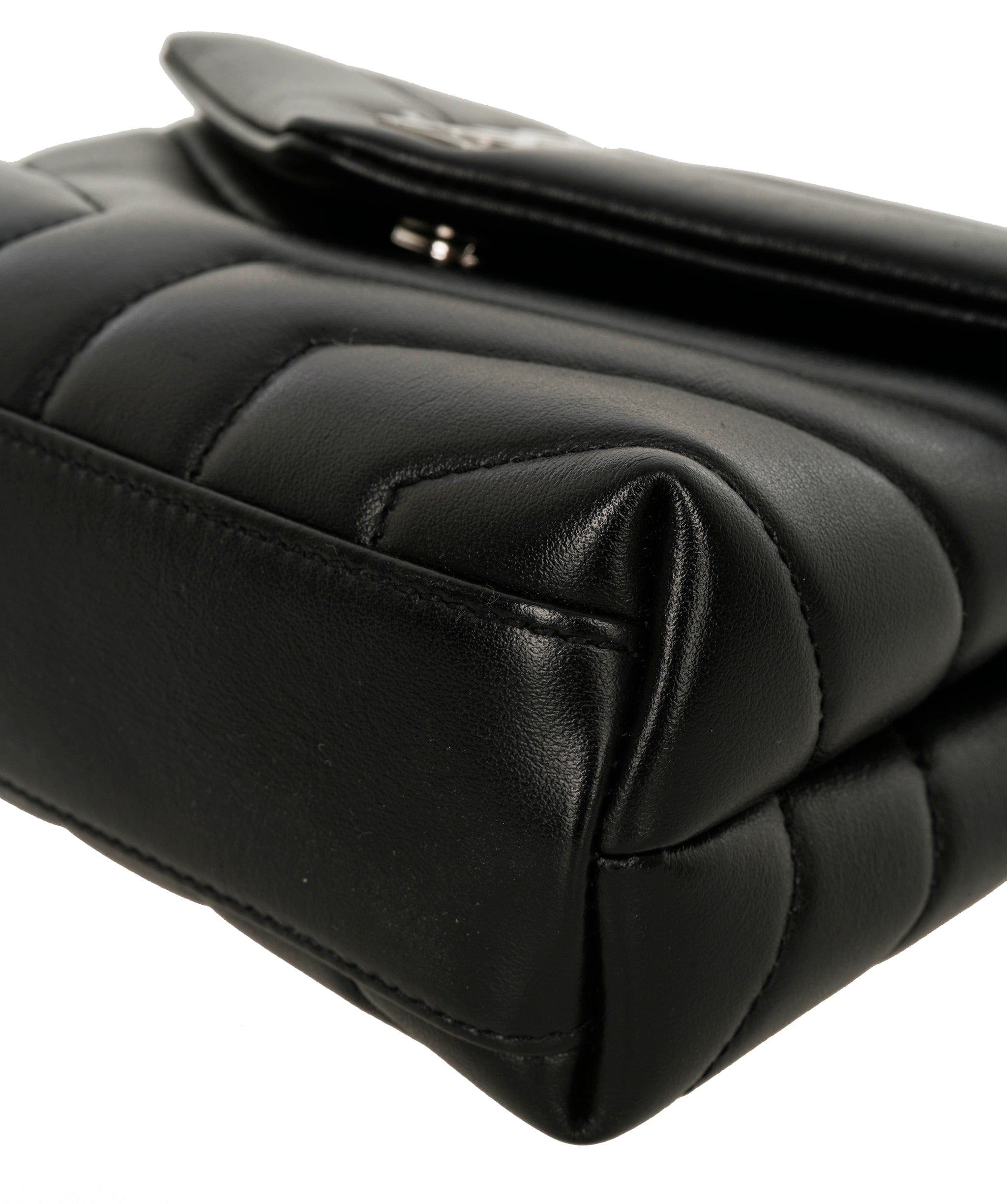 Yves Saint Laurent YSL Lou Lou Mini Chevron Bag With Silver Hardware ALC2293