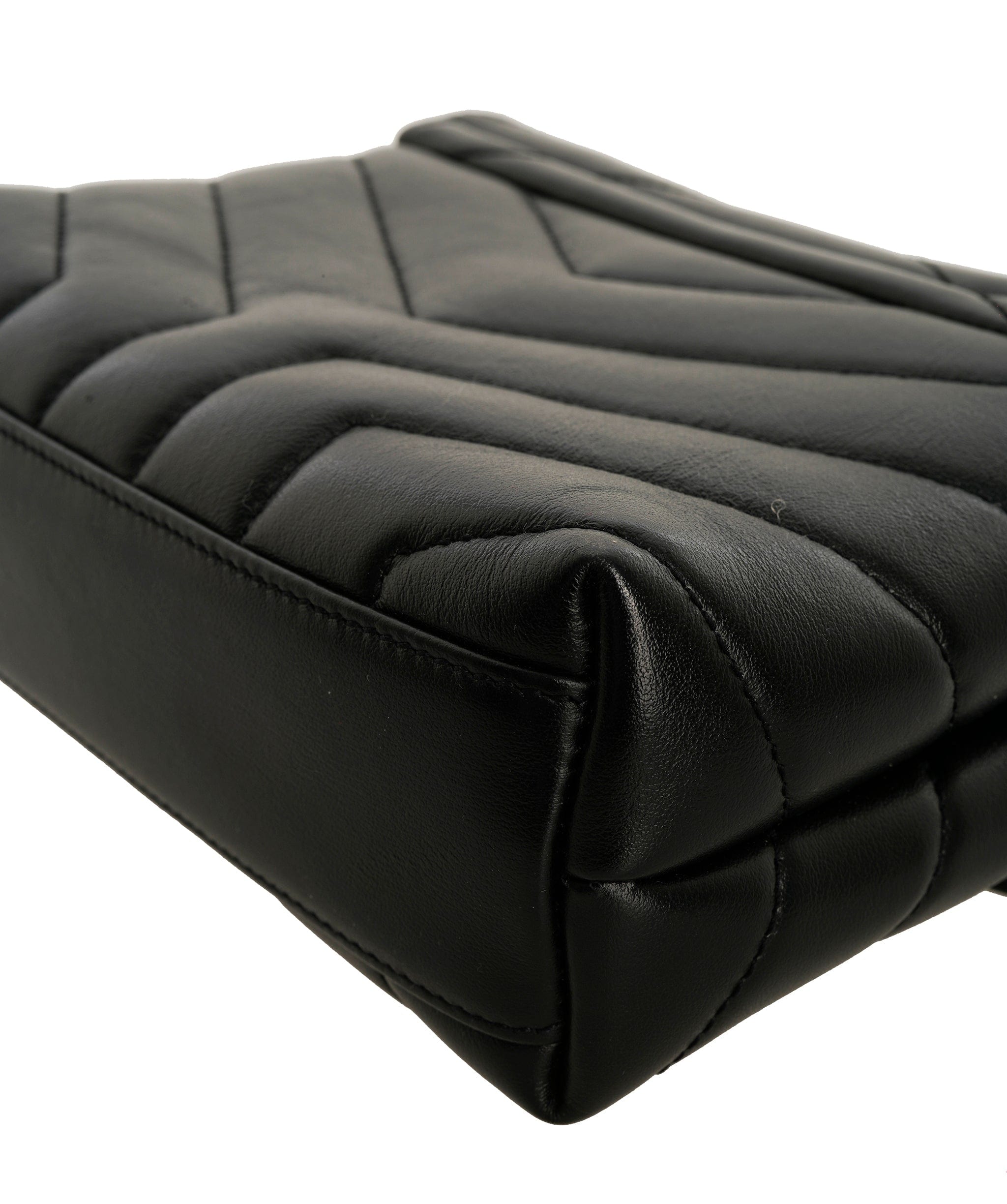 Yves Saint Laurent YSL Lou Lou Mini Chevron Bag With Silver Hardware ALC2293