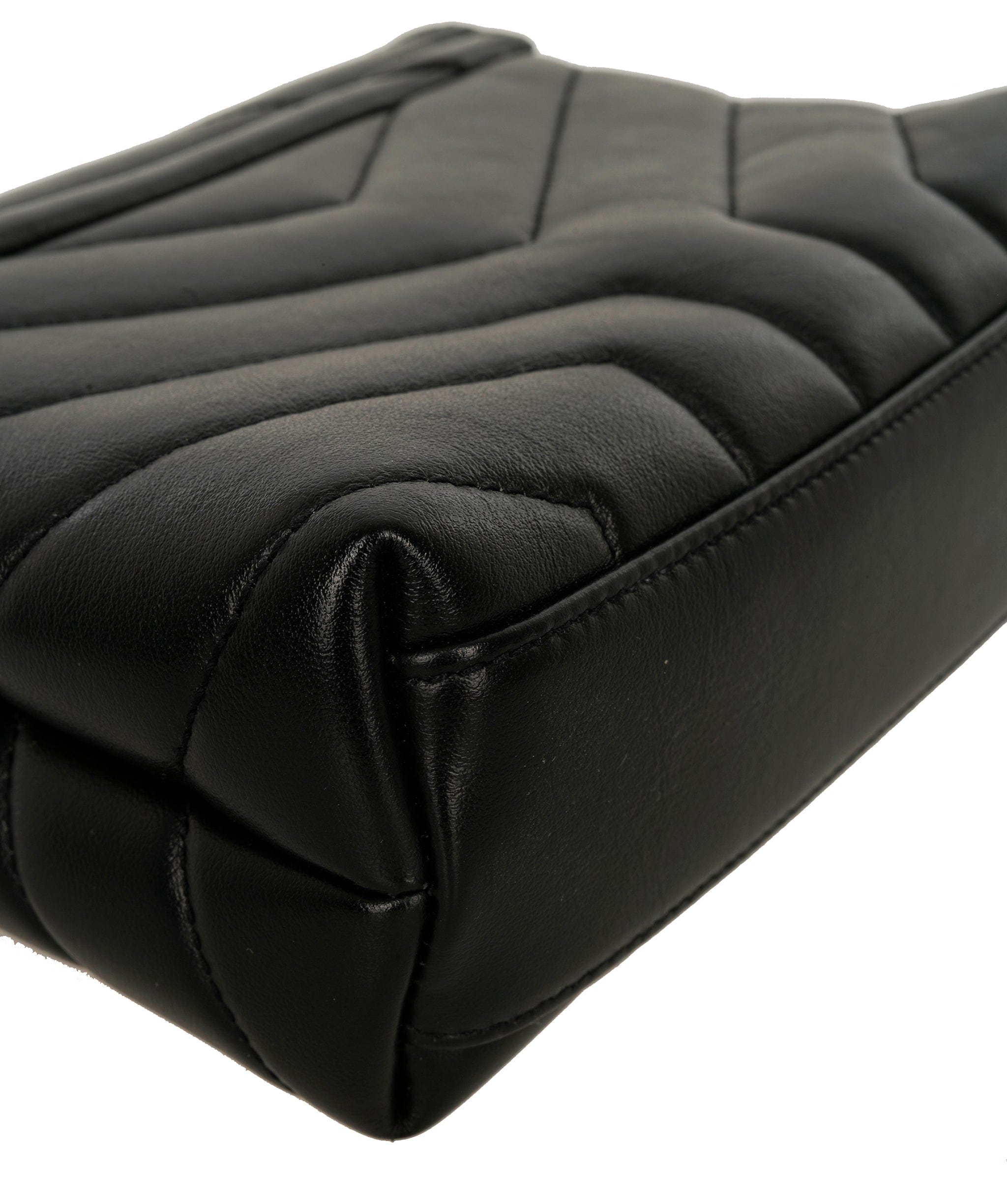 Yves Saint Laurent YSL Lou Lou Mini Chevron Bag With Silver Hardware ALC2293