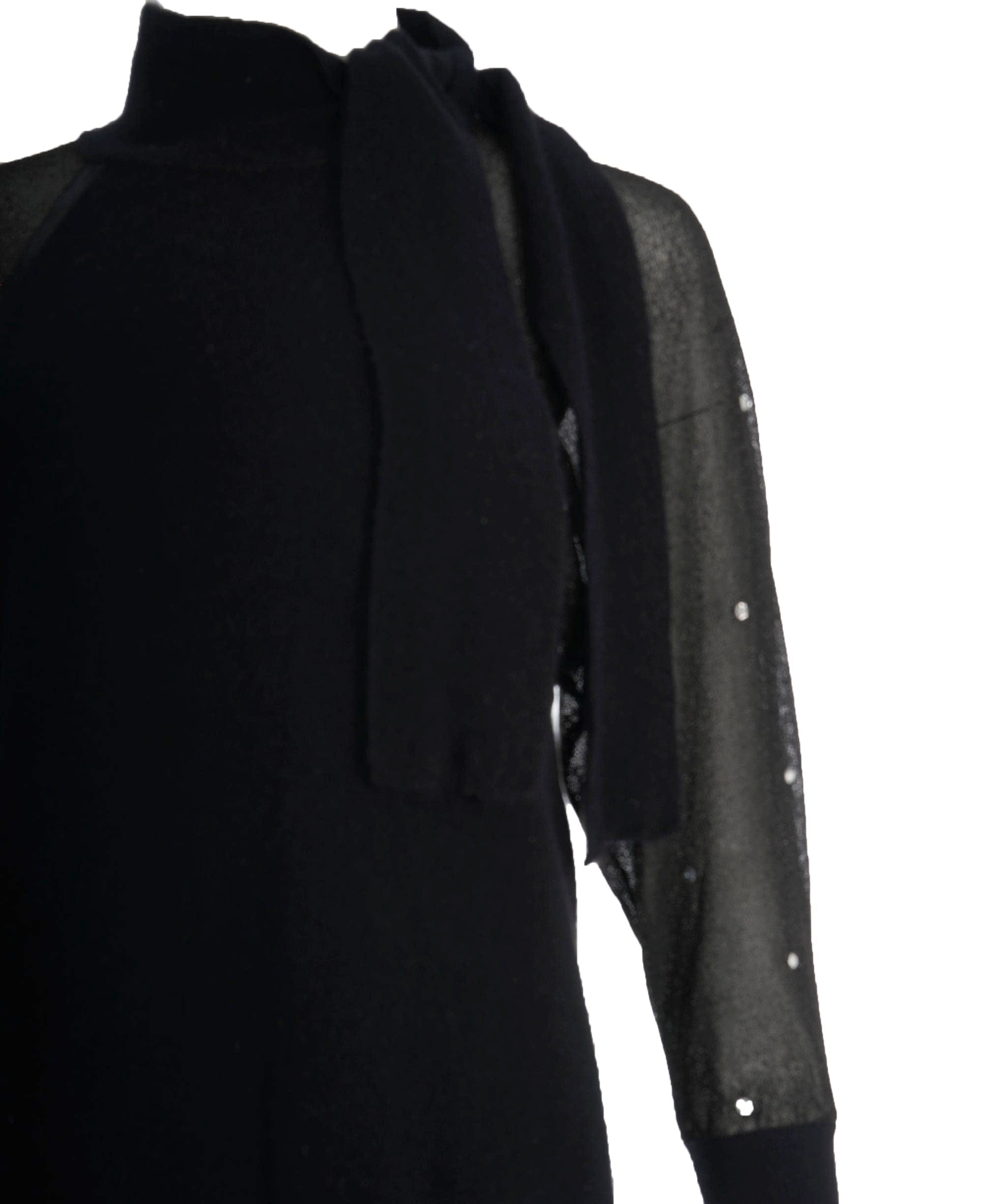 Yves Saint Laurent YSL angora dress long sleeved midi dress size 40 - AWL3839
