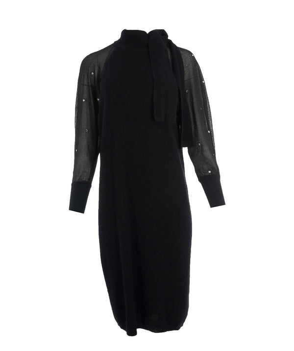 Yves Saint Laurent YSL angora dress long sleeved midi dress size 40 - AWL3839