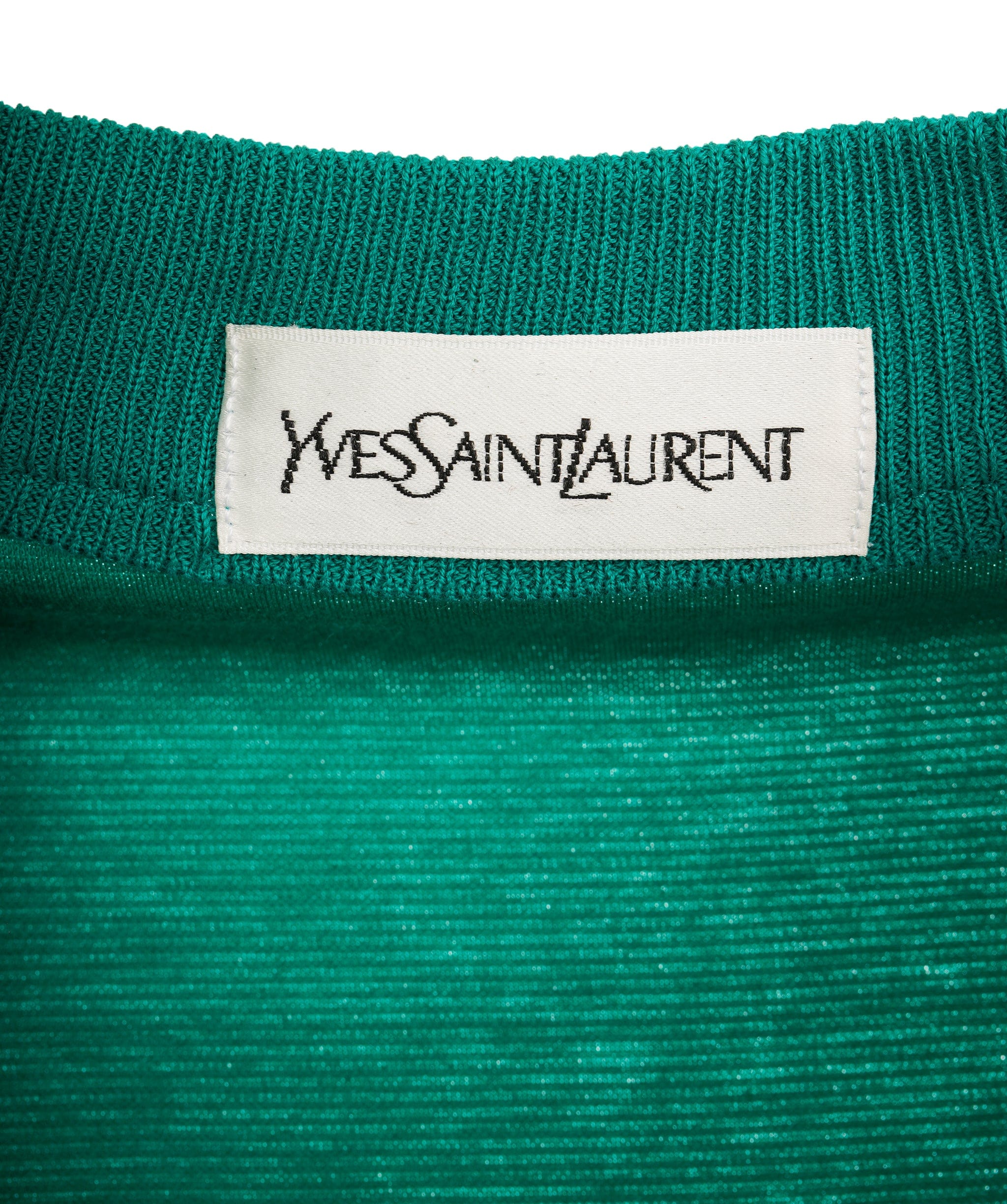 Yves Saint Laurent YSL Logo Cardigan Green Gold ASL9017