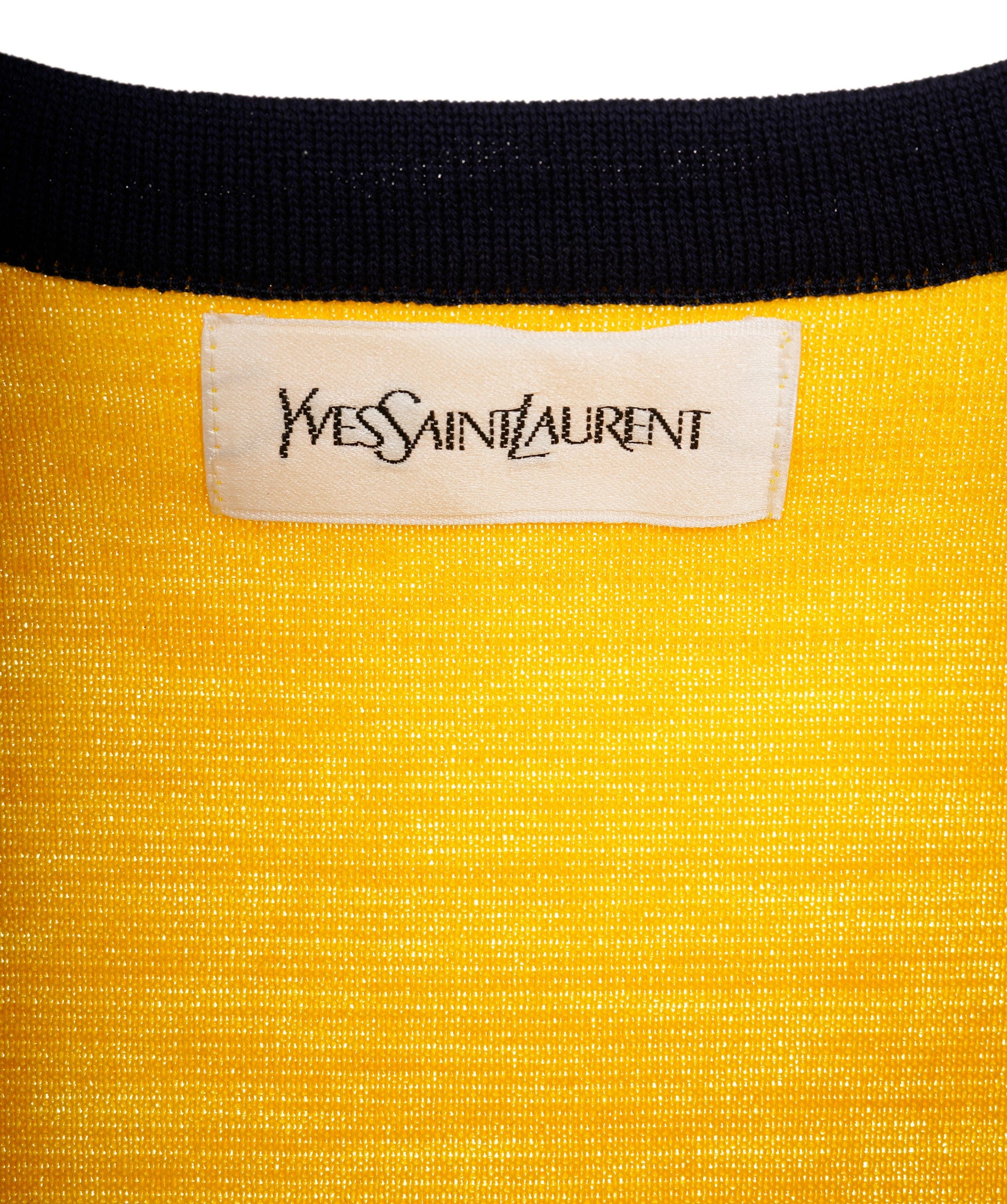 Yves Saint Laurent YSL Logo Cardigan yellow ASL8607