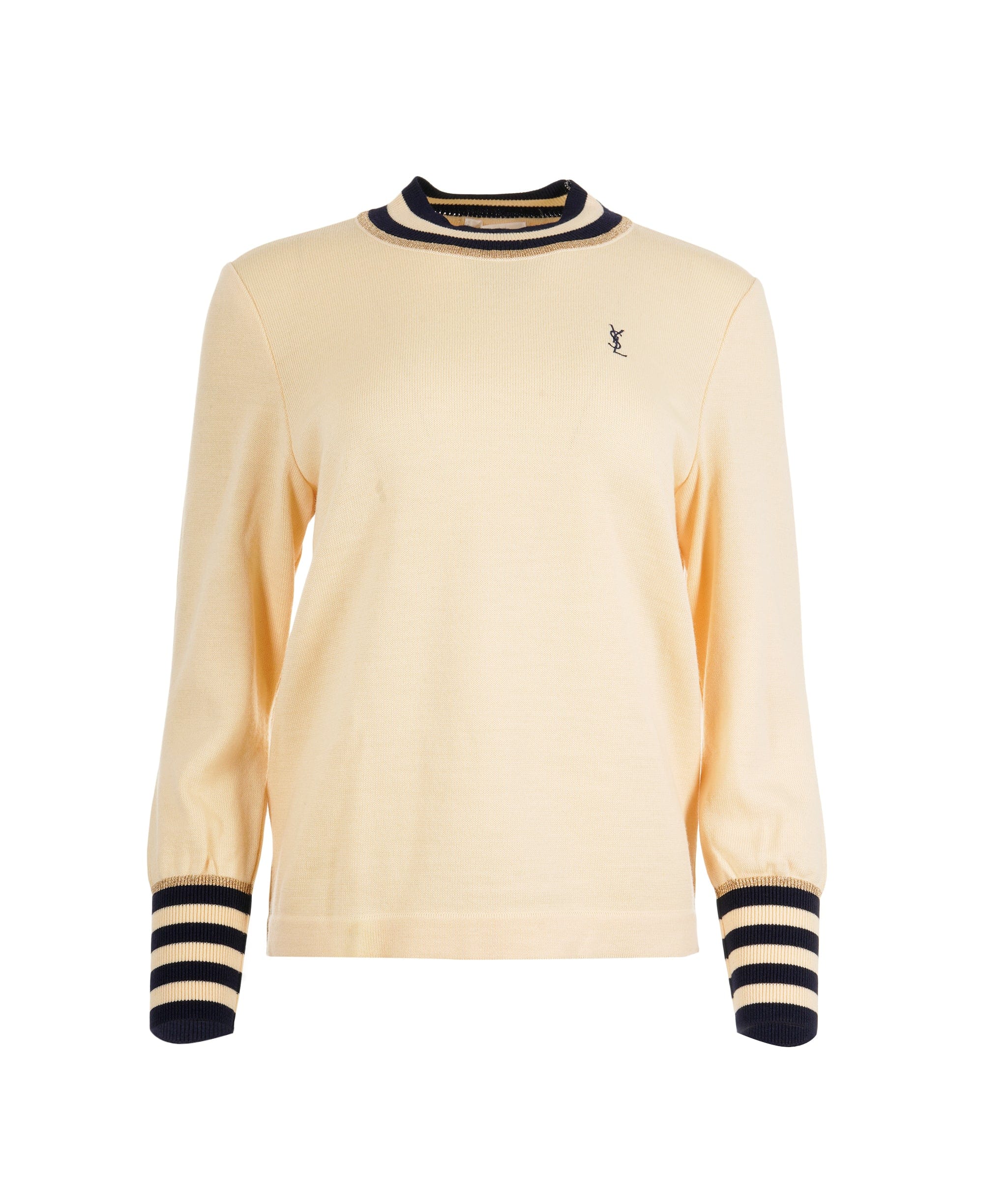 Yves Saint Laurent YSL Logo Sweater Cream ASL8630