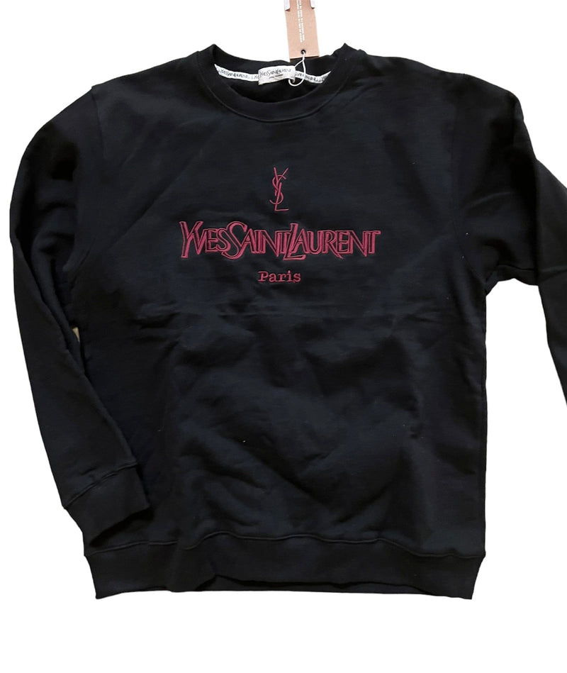 YSL Sweatshirt Black with Red Logo 