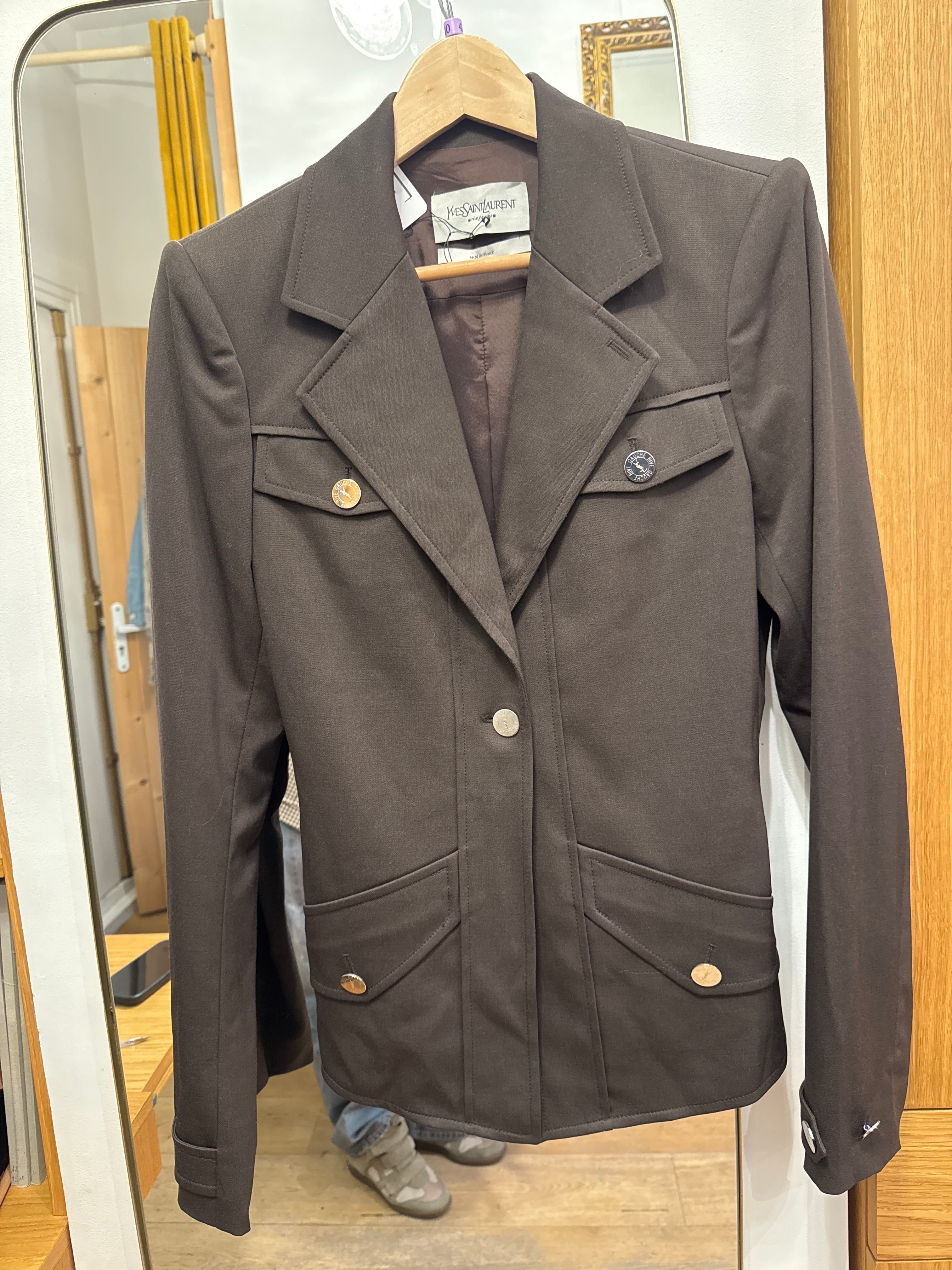 Yves Saint Laurent BROWN SAFARI JACKET BY TOM FORD AGC3314