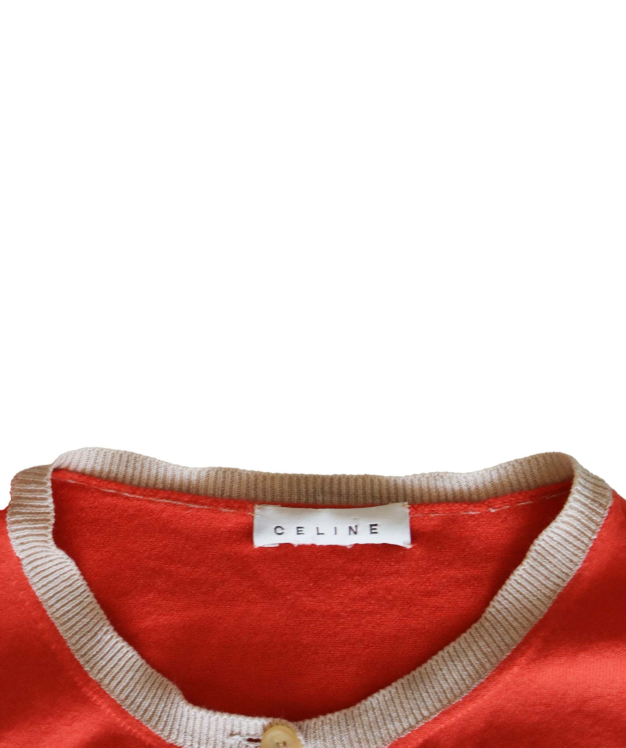 Yves Saint Laurent Celine Cashmere Orange Cardigan - AGC1826