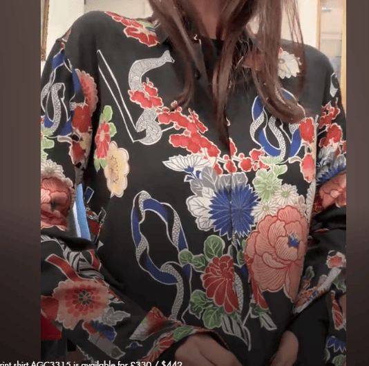 Yves Saint Laurent Chinese print shirt AGC3315