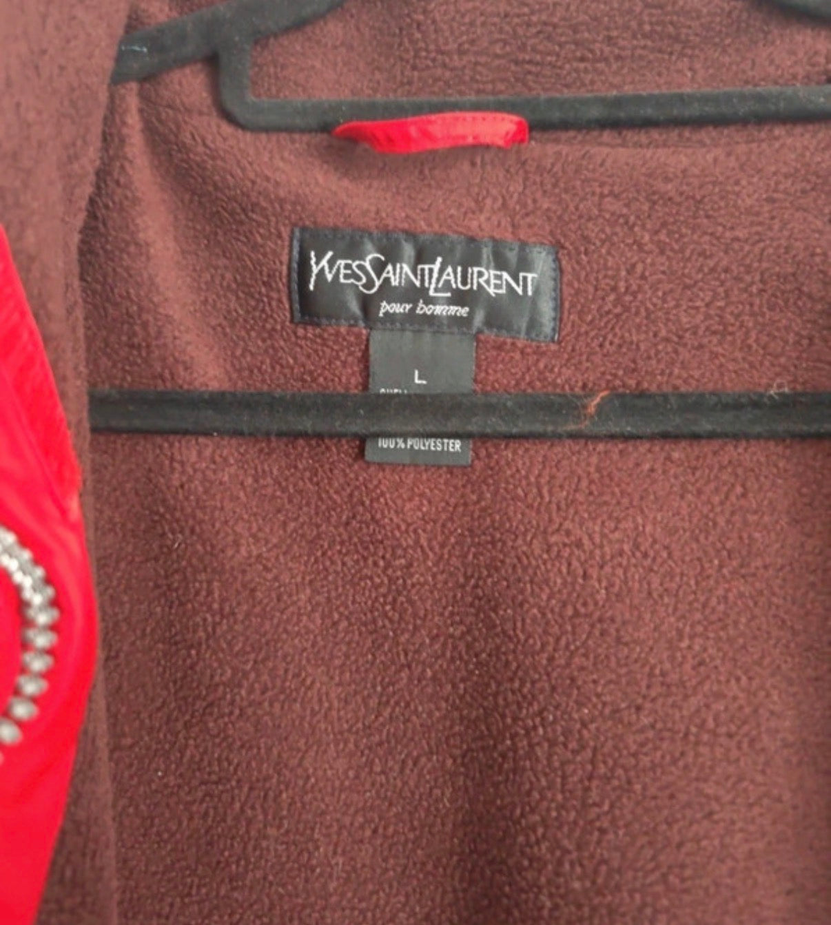 Yves Saint Laurent Red Yves St. Laurent Jacket - Size Large DBXM0036