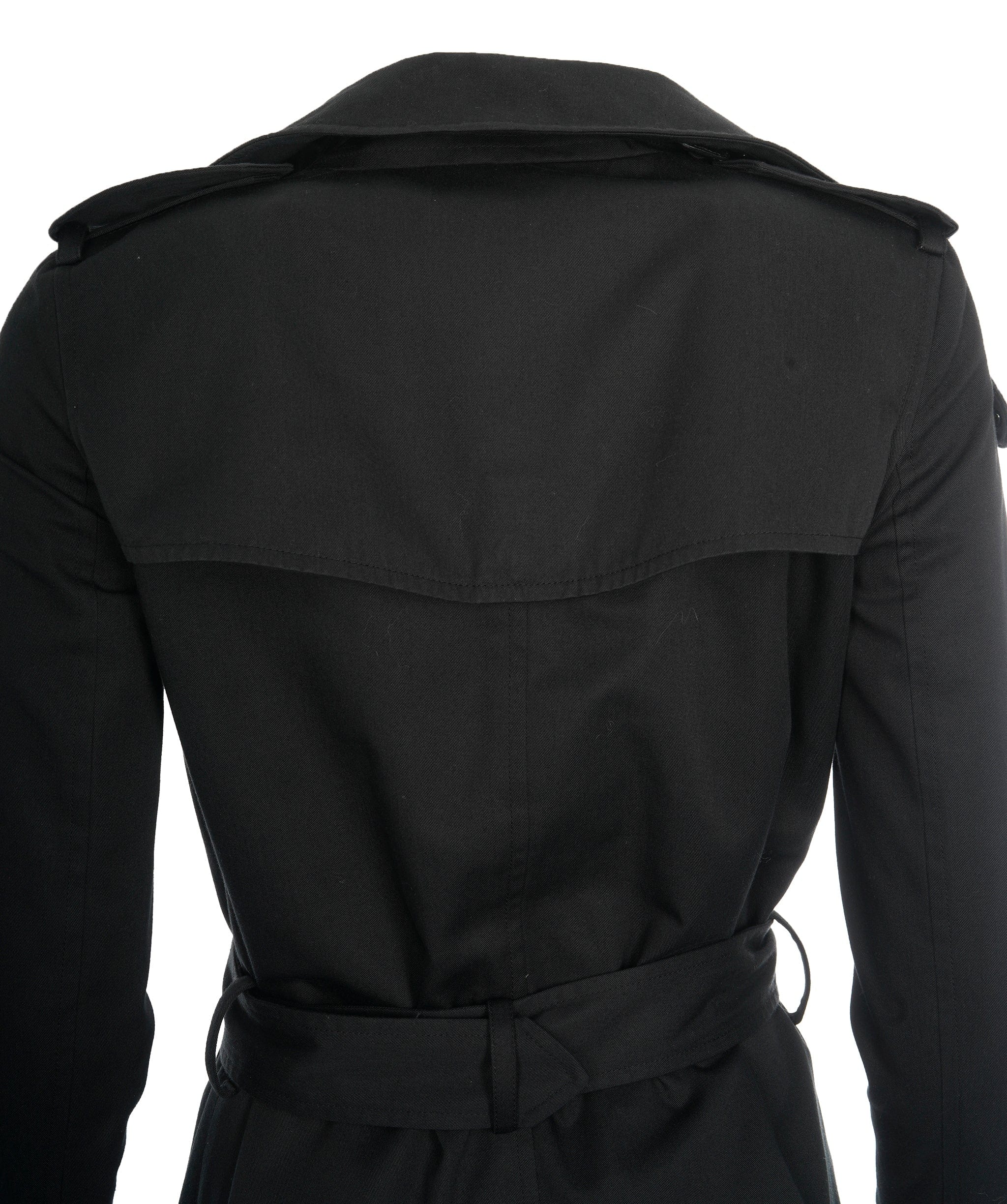 Yves Saint Laurent Saint Laurent Black Double Breasted Trench Coat  ALC1306