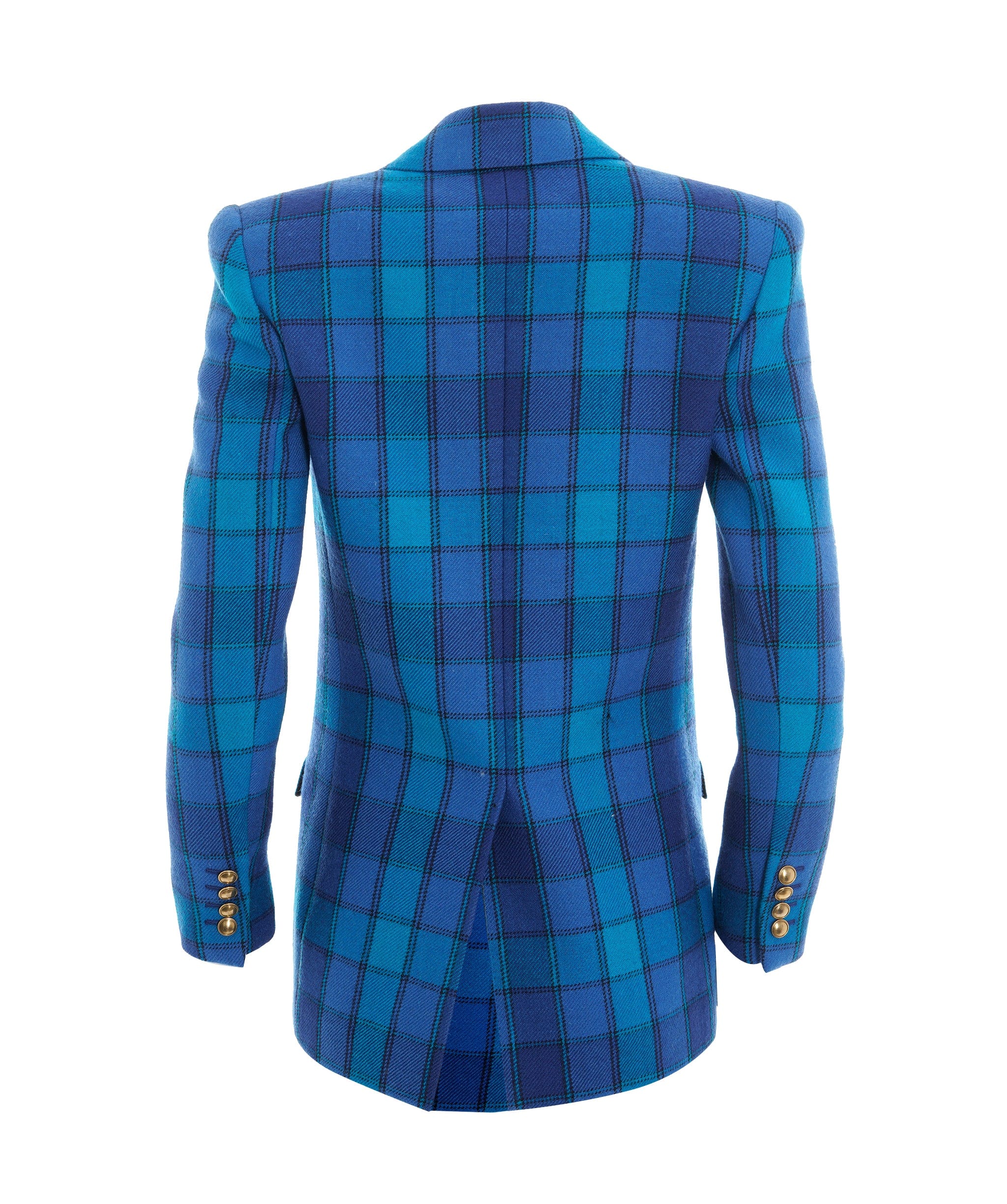 Yves Saint Laurent Saint Laurent Blue Checked Style Tweed Blazer RRP £2200 ALC2967
