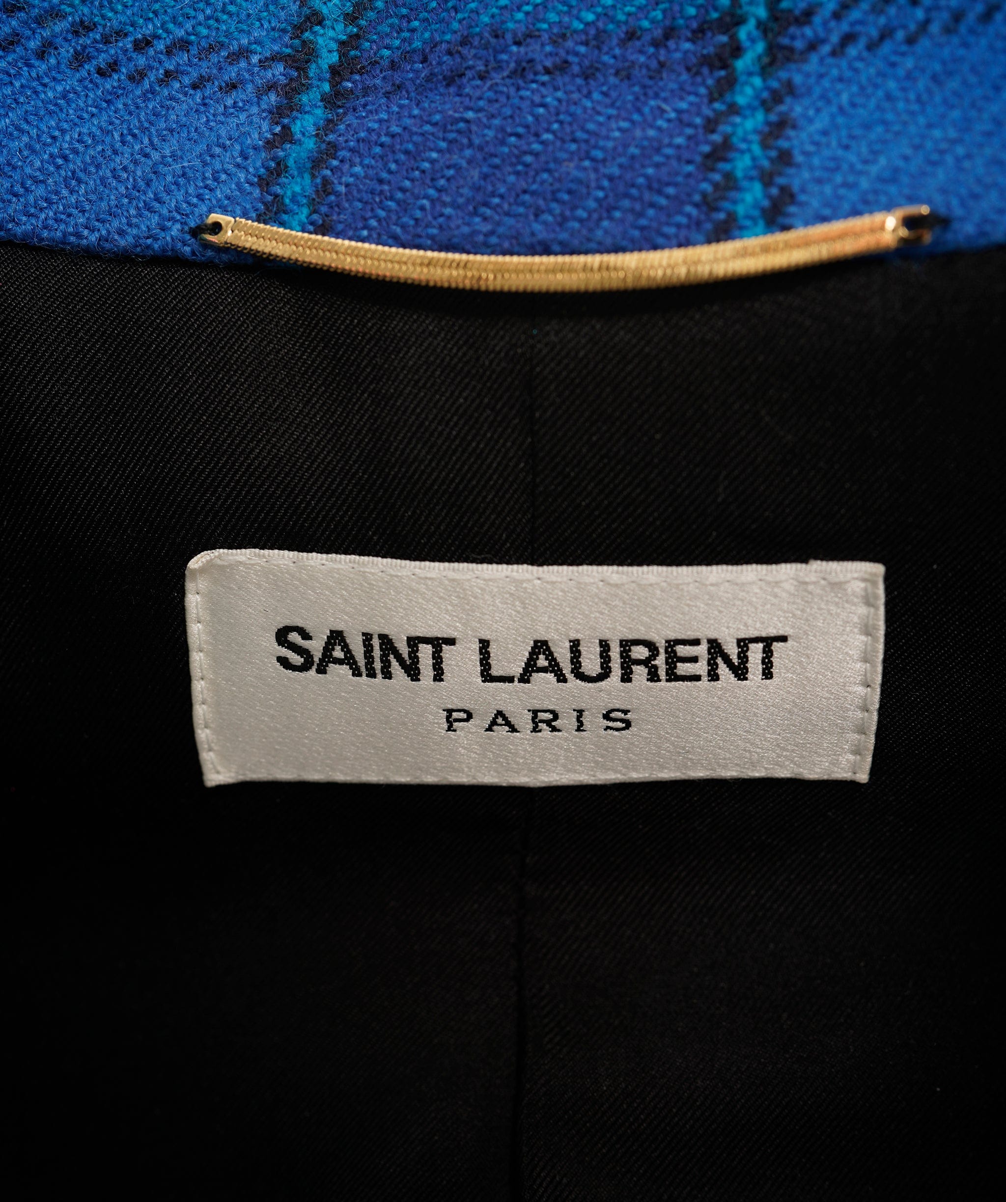 Yves Saint Laurent Saint Laurent Blue Checked Style Tweed Blazer RRP £2200 ALC2967