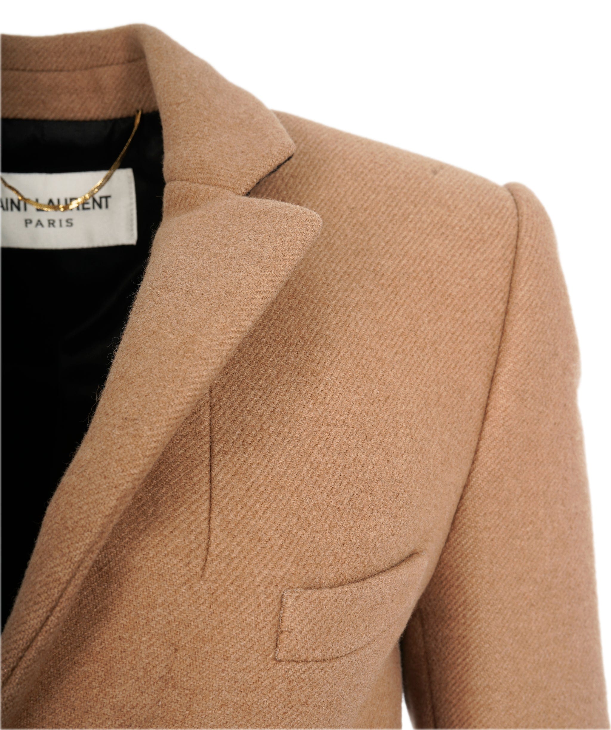 Yves Saint Laurent Saint Laurent Caramel Double Breasted Coat  ALL0569