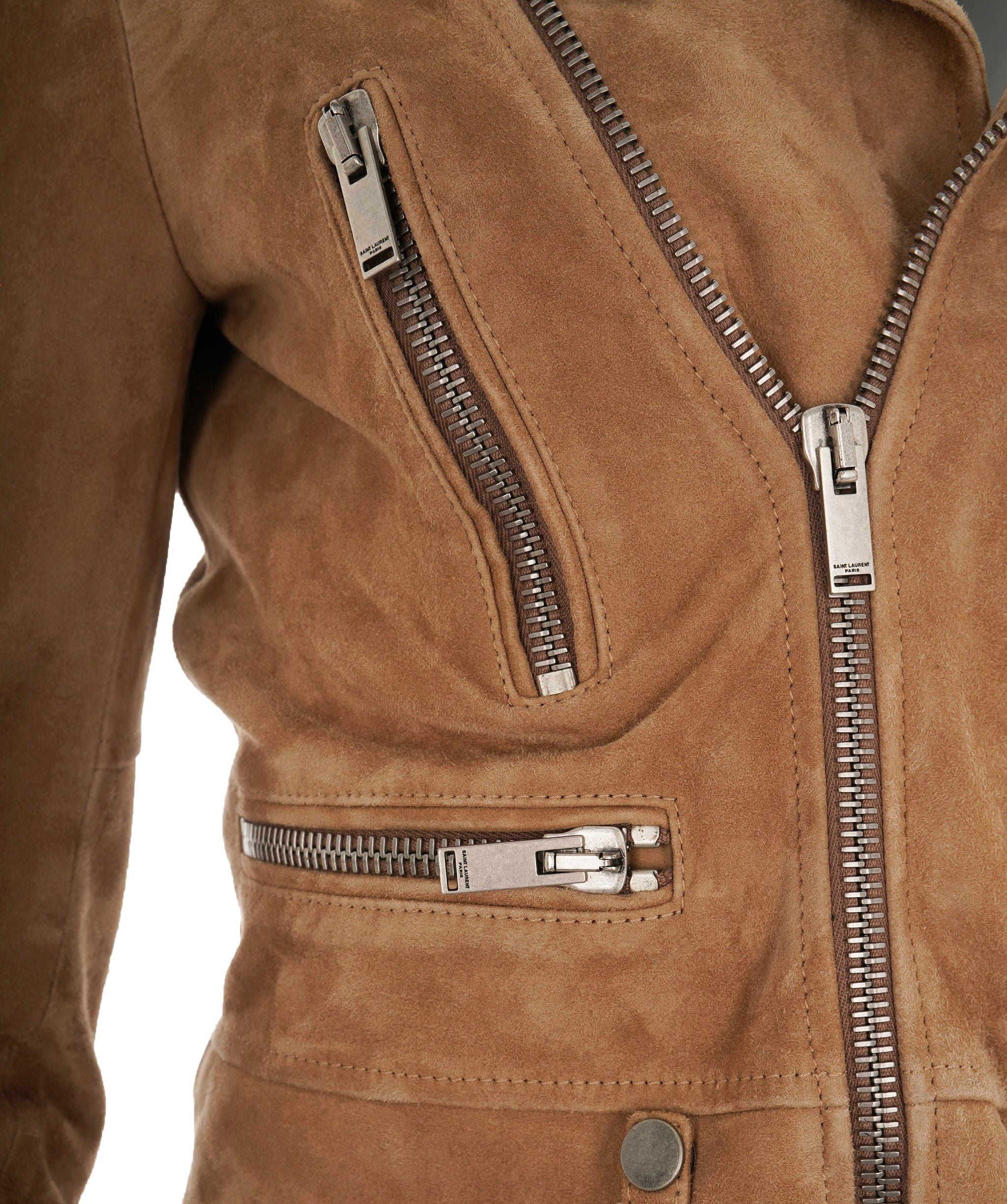 Yves Saint Laurent Saint Laurent – Classic Camel Suede Western Jacket ALC2419