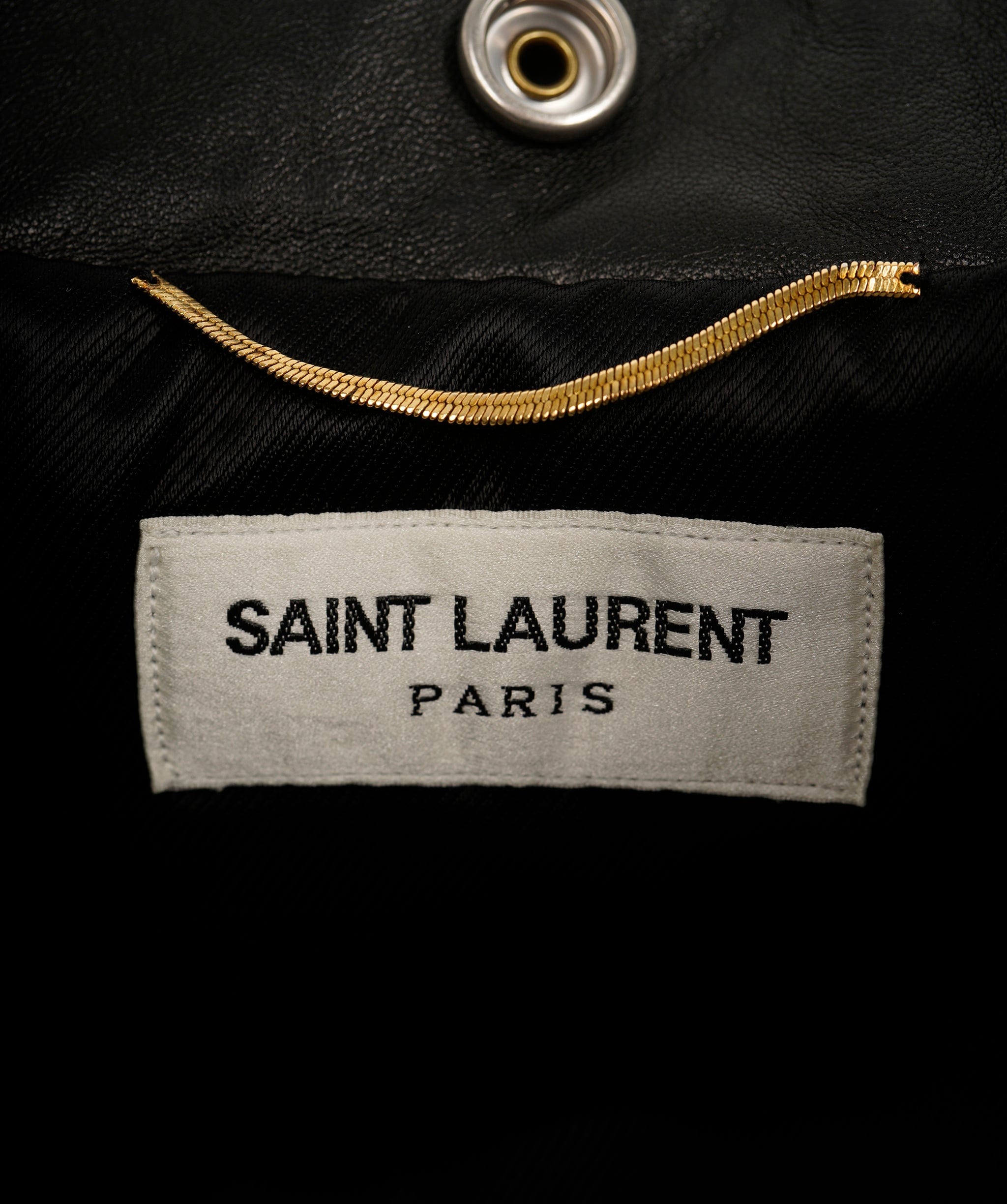 Yves Saint Laurent Saint Laurent – Signature Black Lambskin Leather Biker Jacket ALC2420