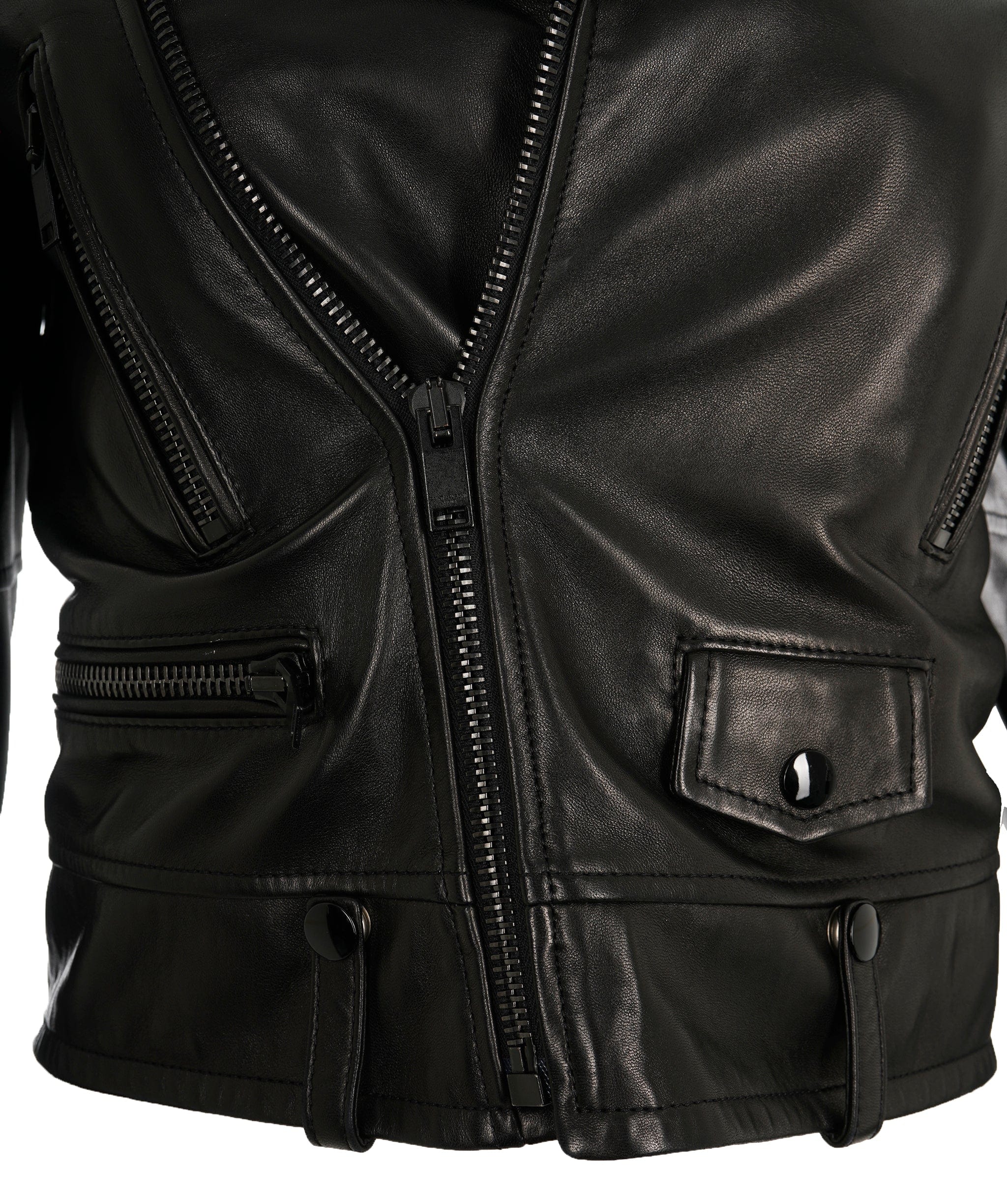 Yves Saint Laurent Saint Laurent – Signature Black Lambskin Leather Biker Jacket ALC2420