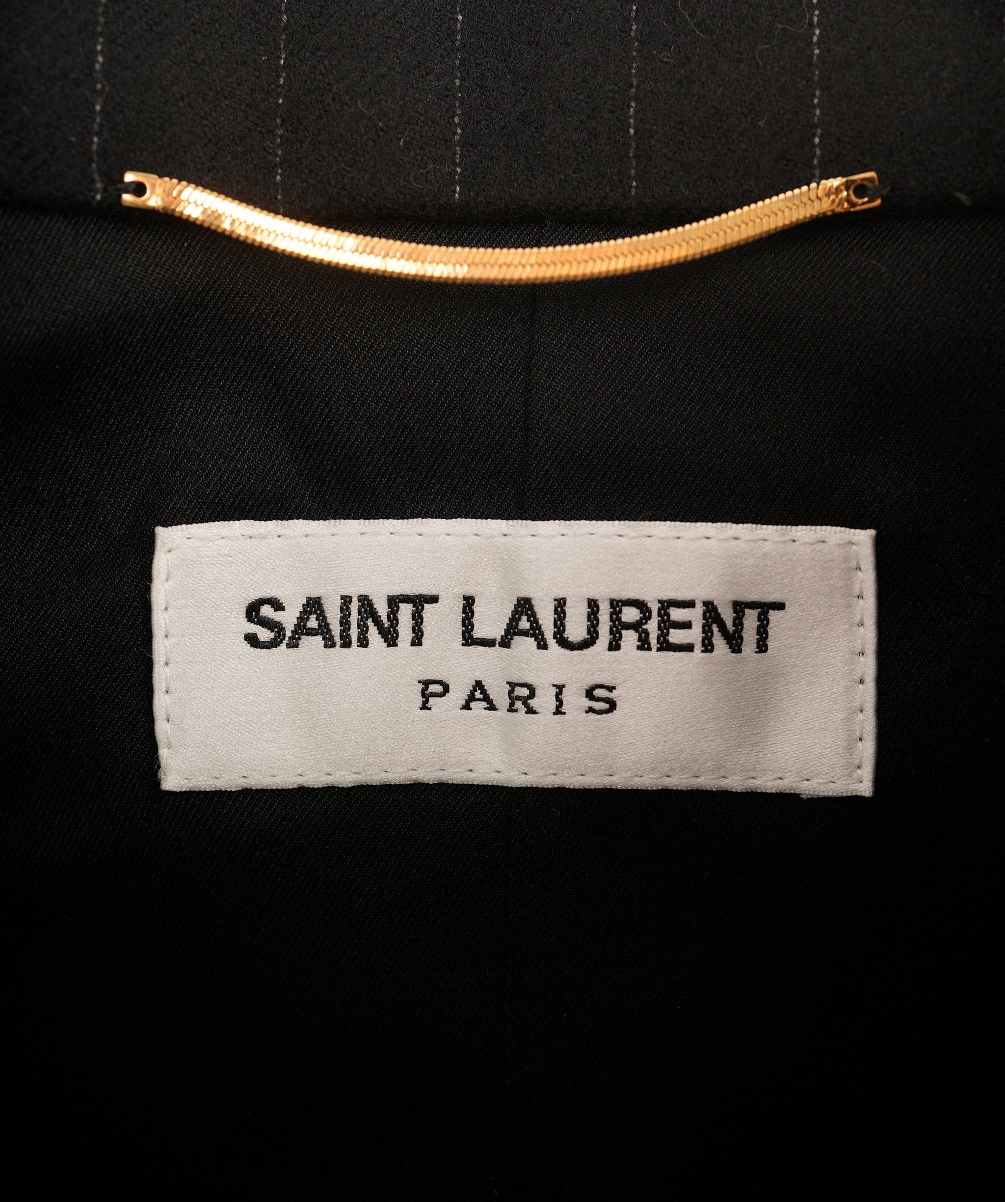 Yves Saint Laurent Saint Laurent Striped Detail Cropped Shoulder Padded Blazer ALC2618