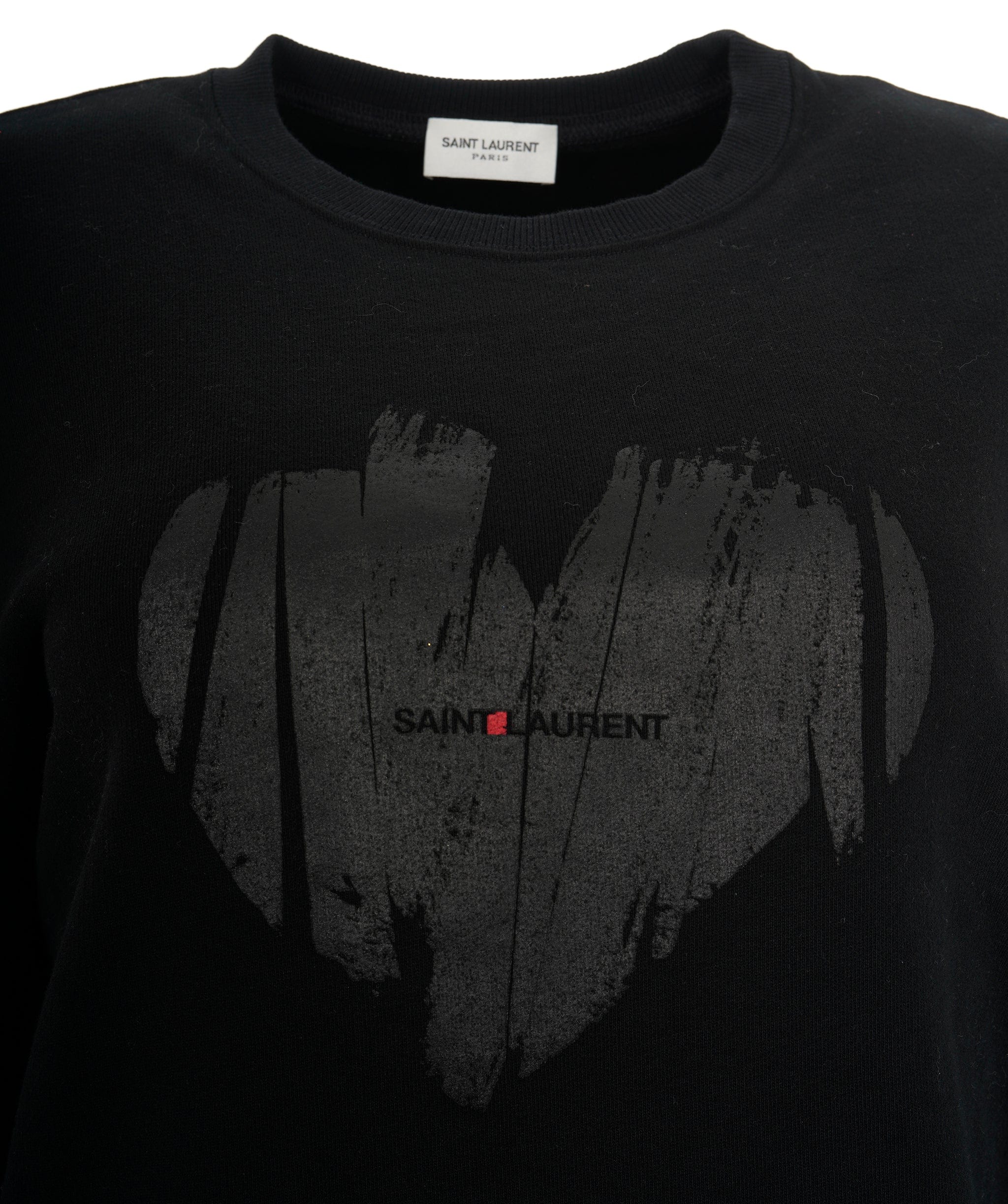 Yves Saint Laurent YSL Black Jumper with Red Heart  * From LP Team members closet* ALC1179