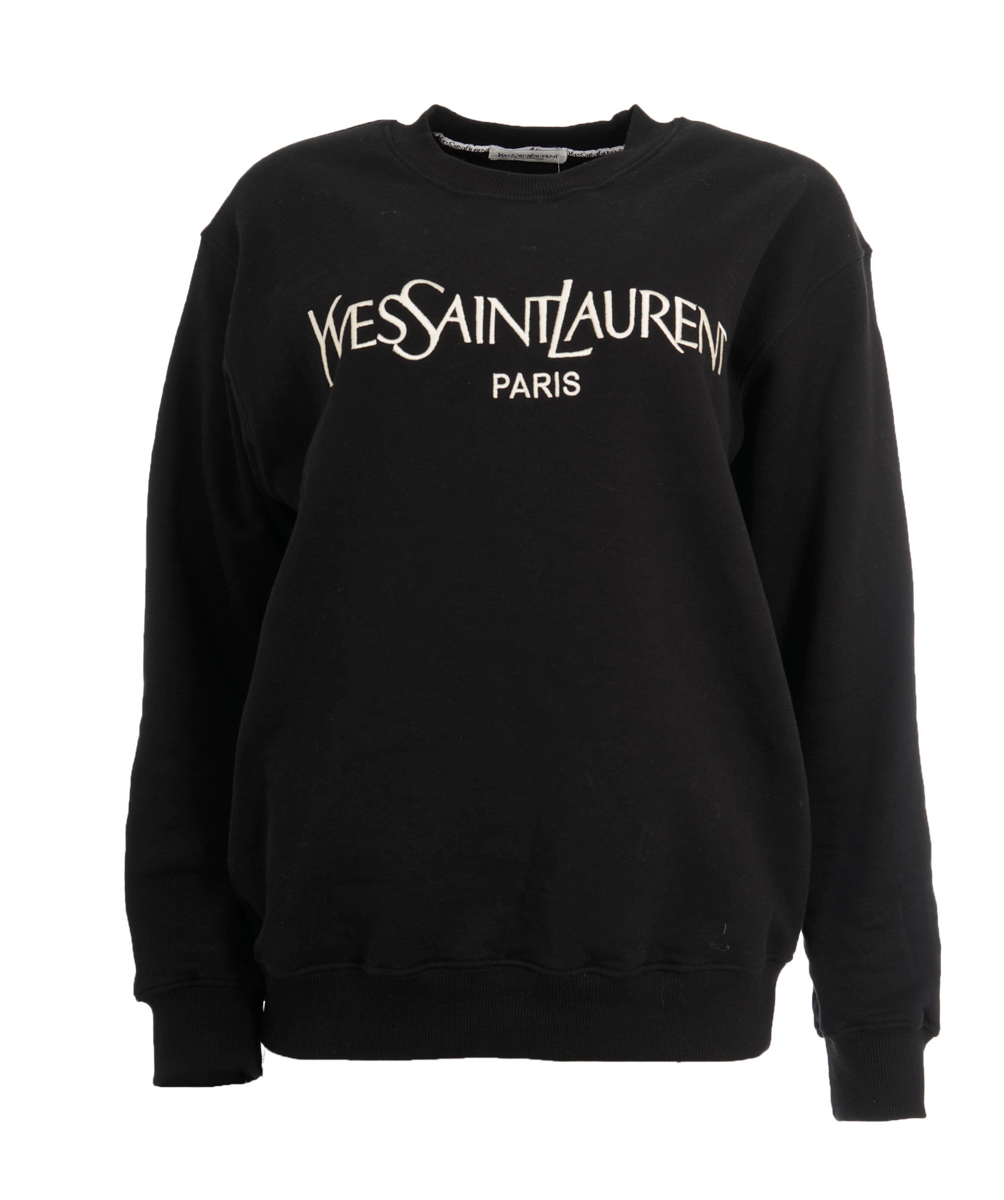 Yves Saint Laurent YSL Black Logo Sweatshirt S ALC3621