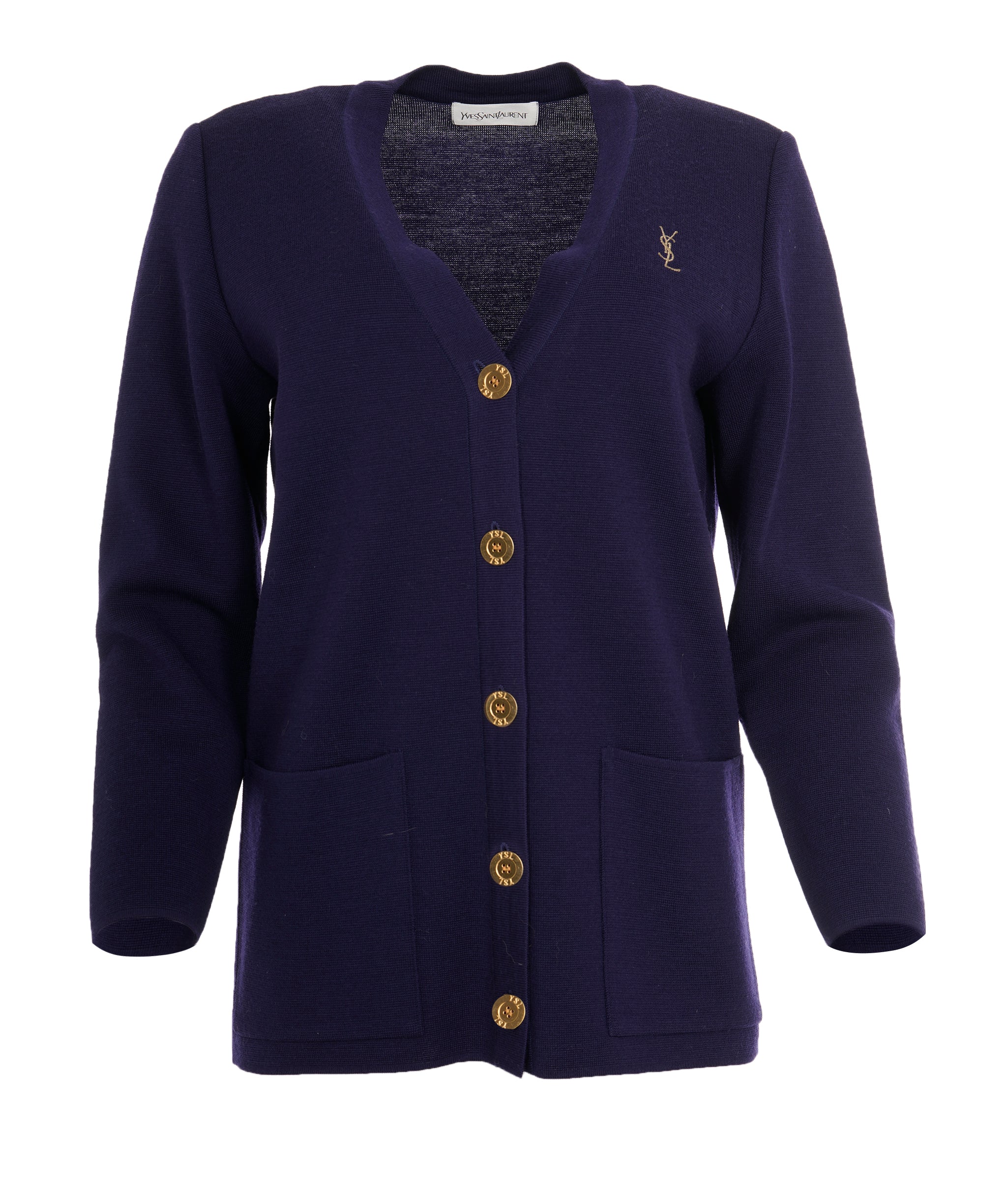 Yves Saint Laurent YSL Blue Logo Cardigan  ALC3561