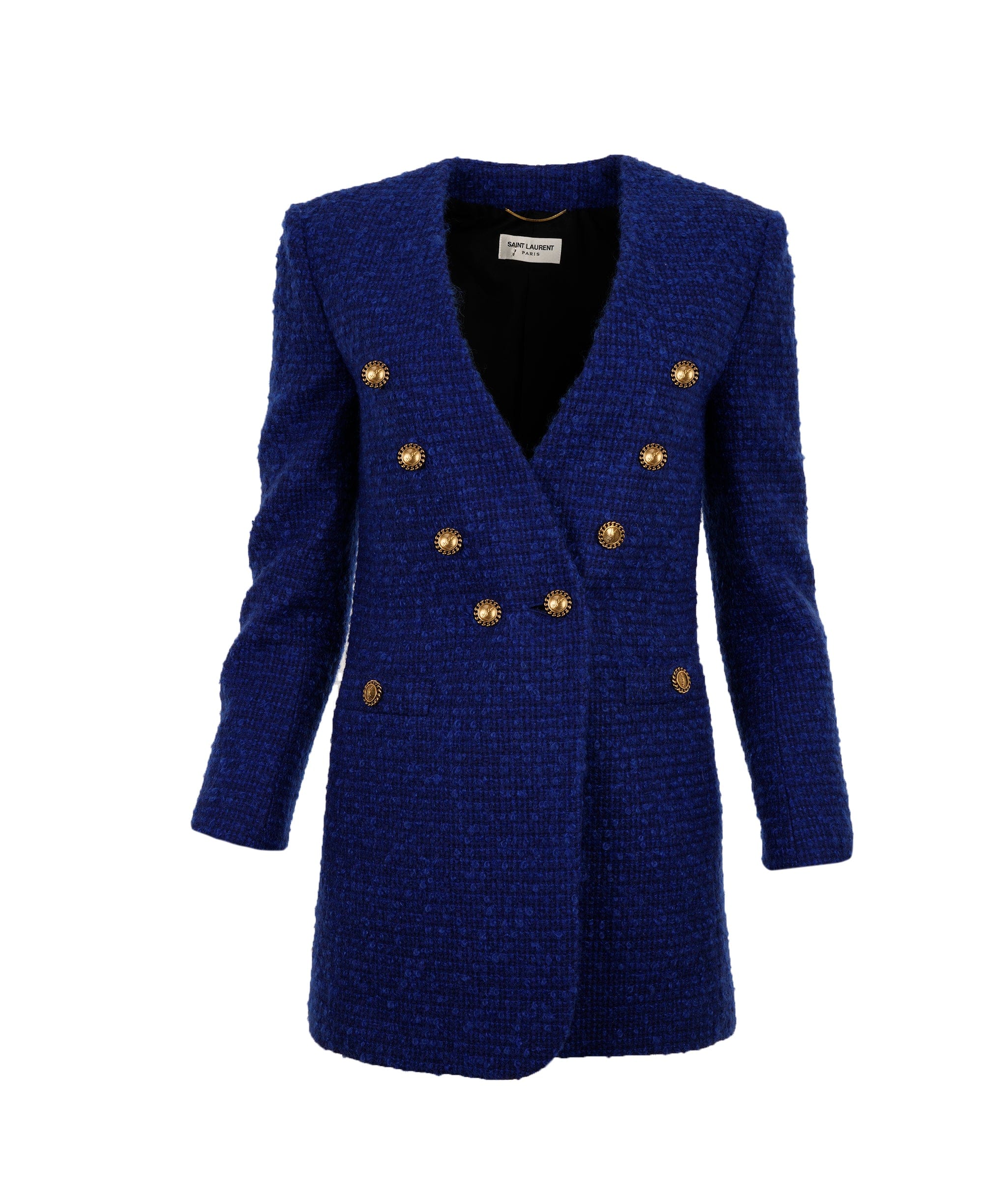 Yves Saint Laurent YSL Blue Tweed Jacket  ALC3137