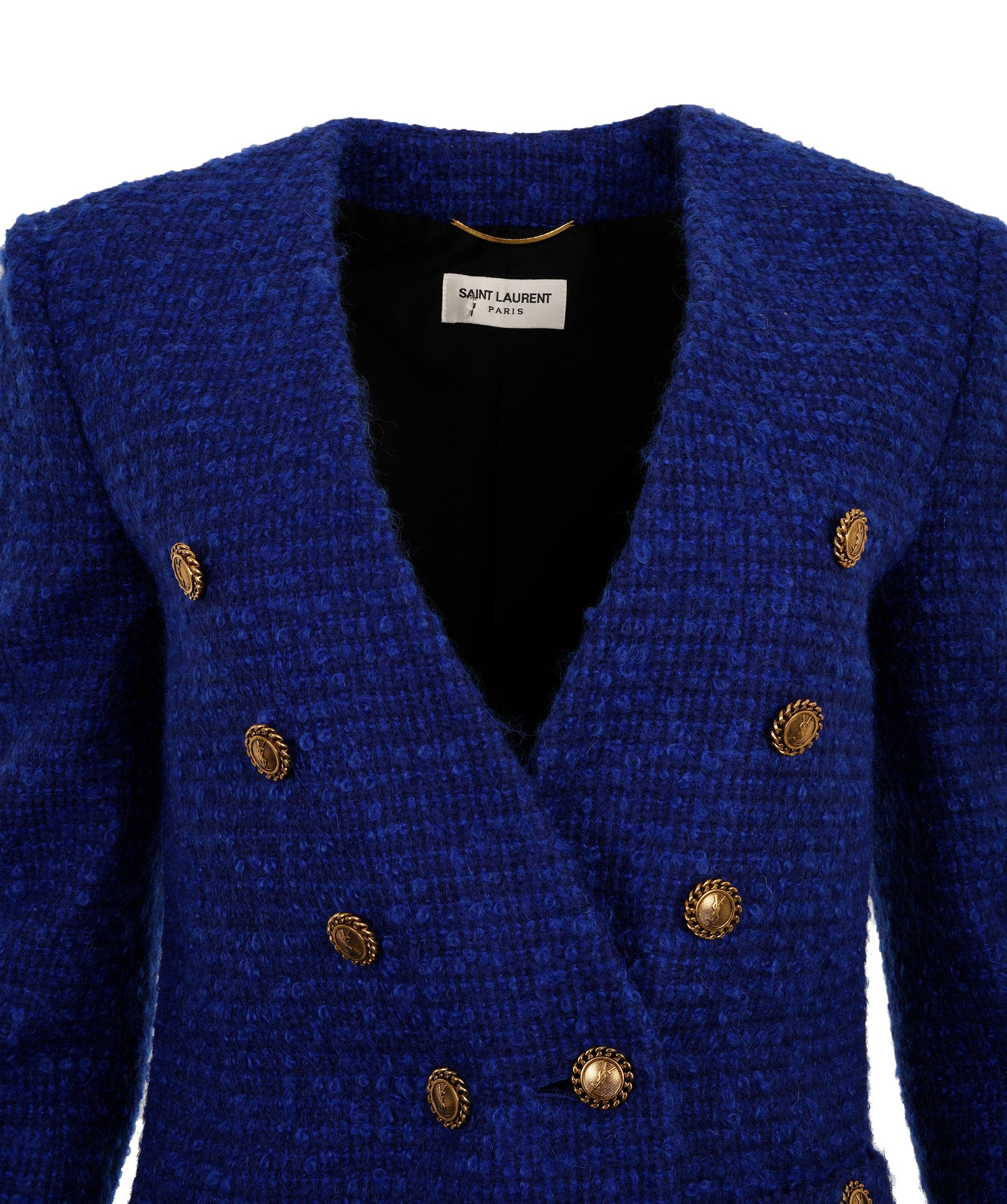 Yves Saint Laurent YSL Blue Tweed Jacket  ALC3137