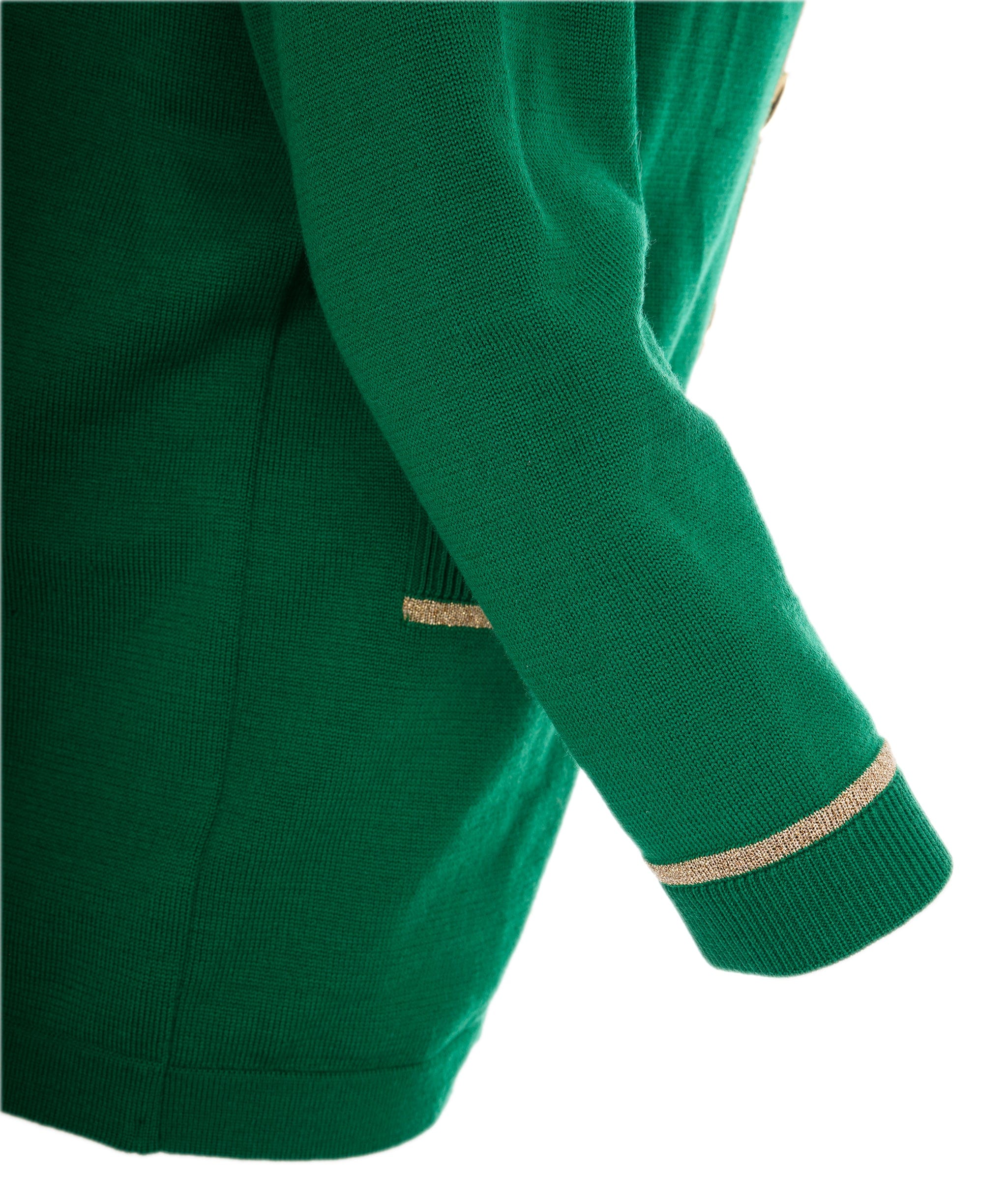 Yves Saint Laurent YSL Dark Green Cardigan with gold button  ALL0583