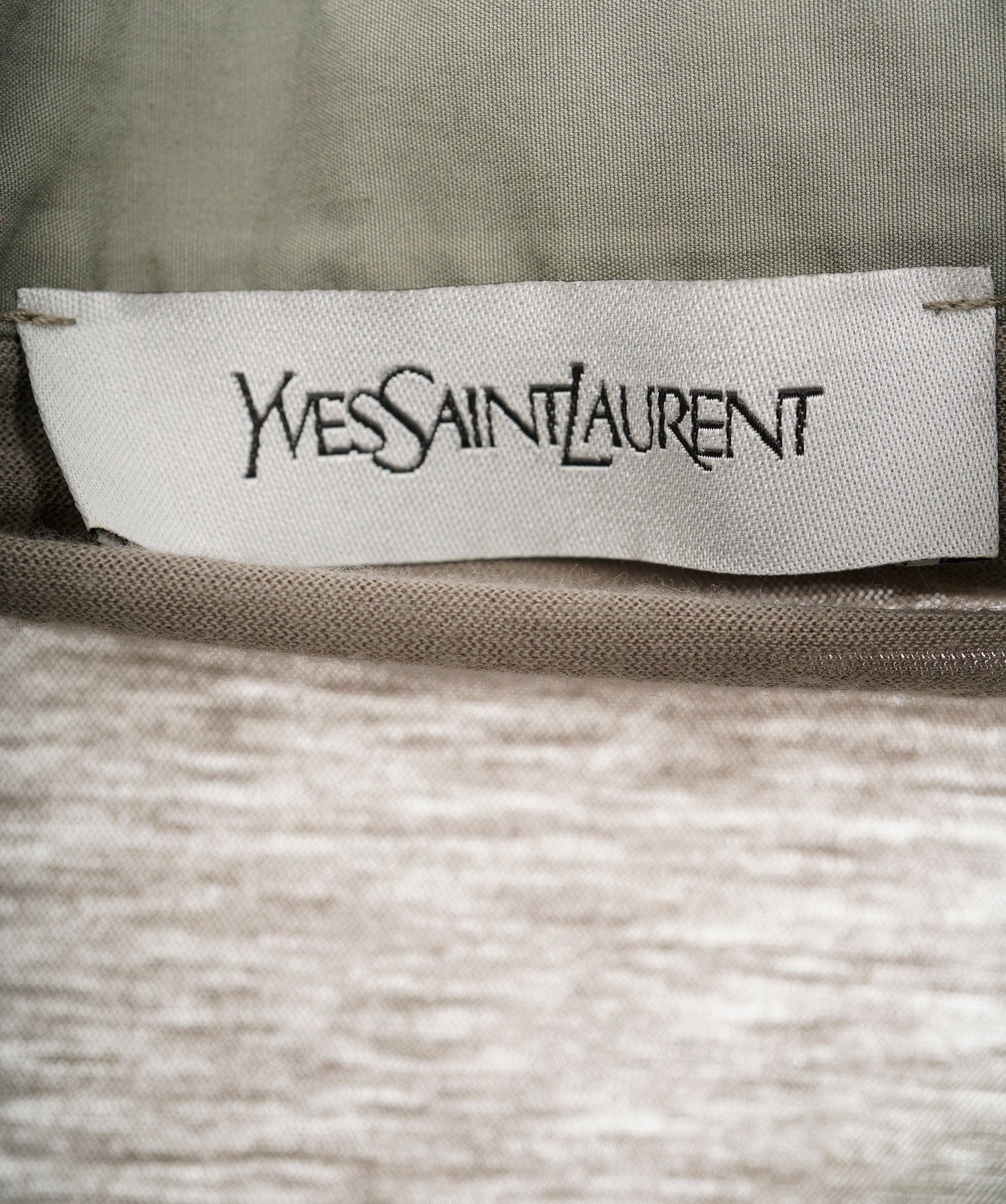 Yves Saint Laurent YSL Green V Neck Top Cashmere/Cotton size XXL AGC1654